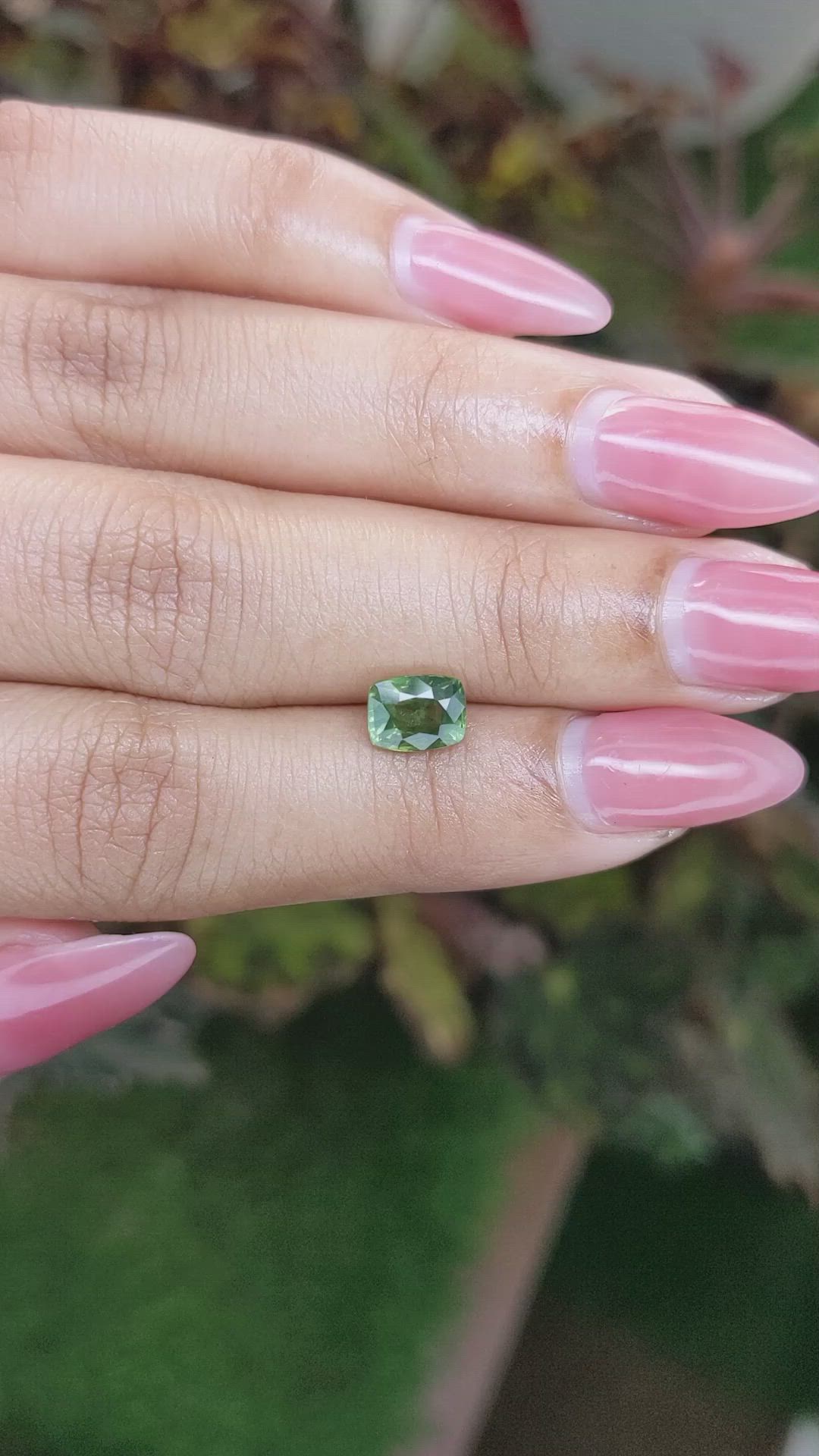 1.44 Ct. Yellowish Green Sapphire from Madagascar Size Video