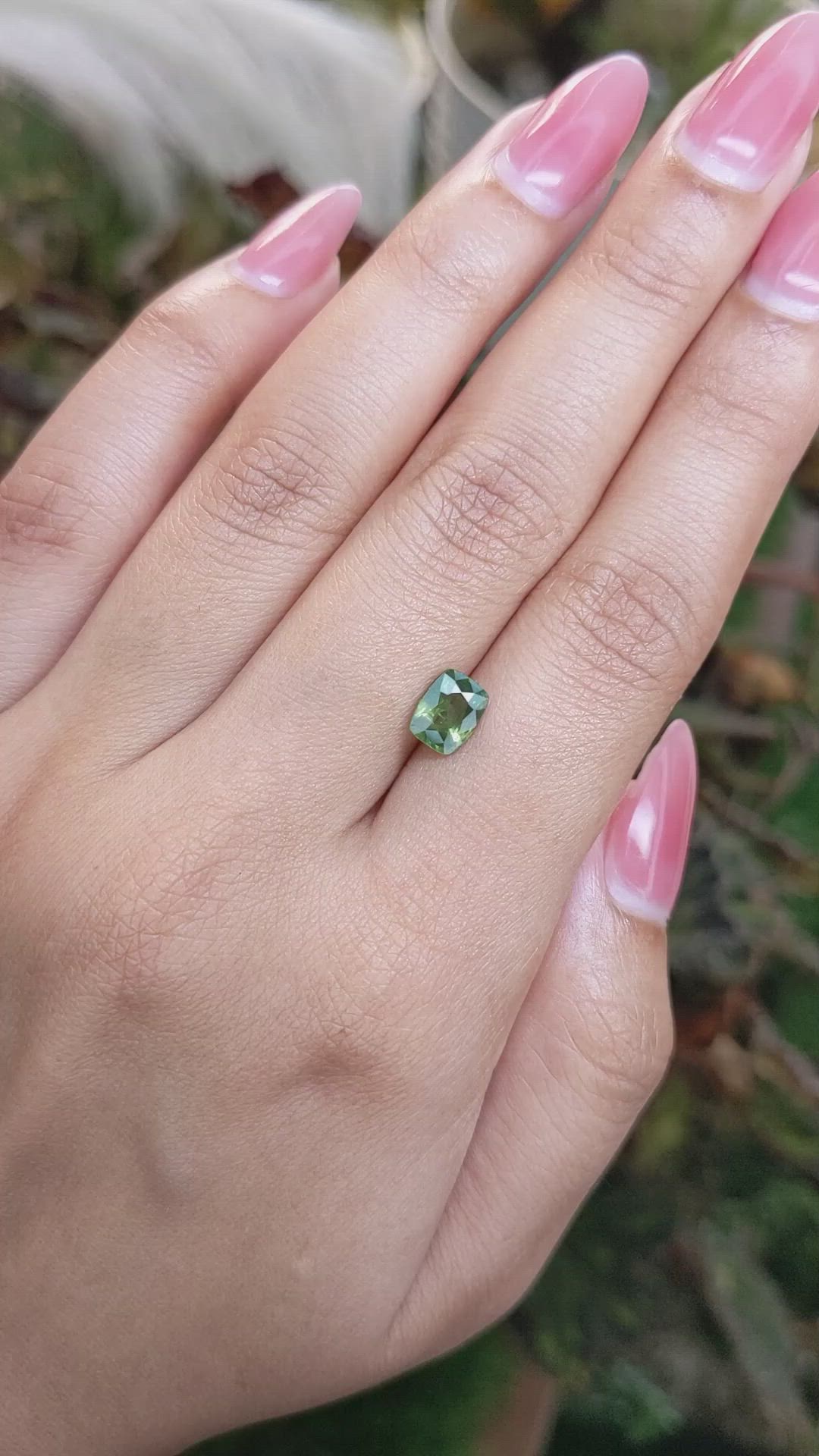 1.44 Ct. Yellowish Green Sapphire from Madagascar Size Video