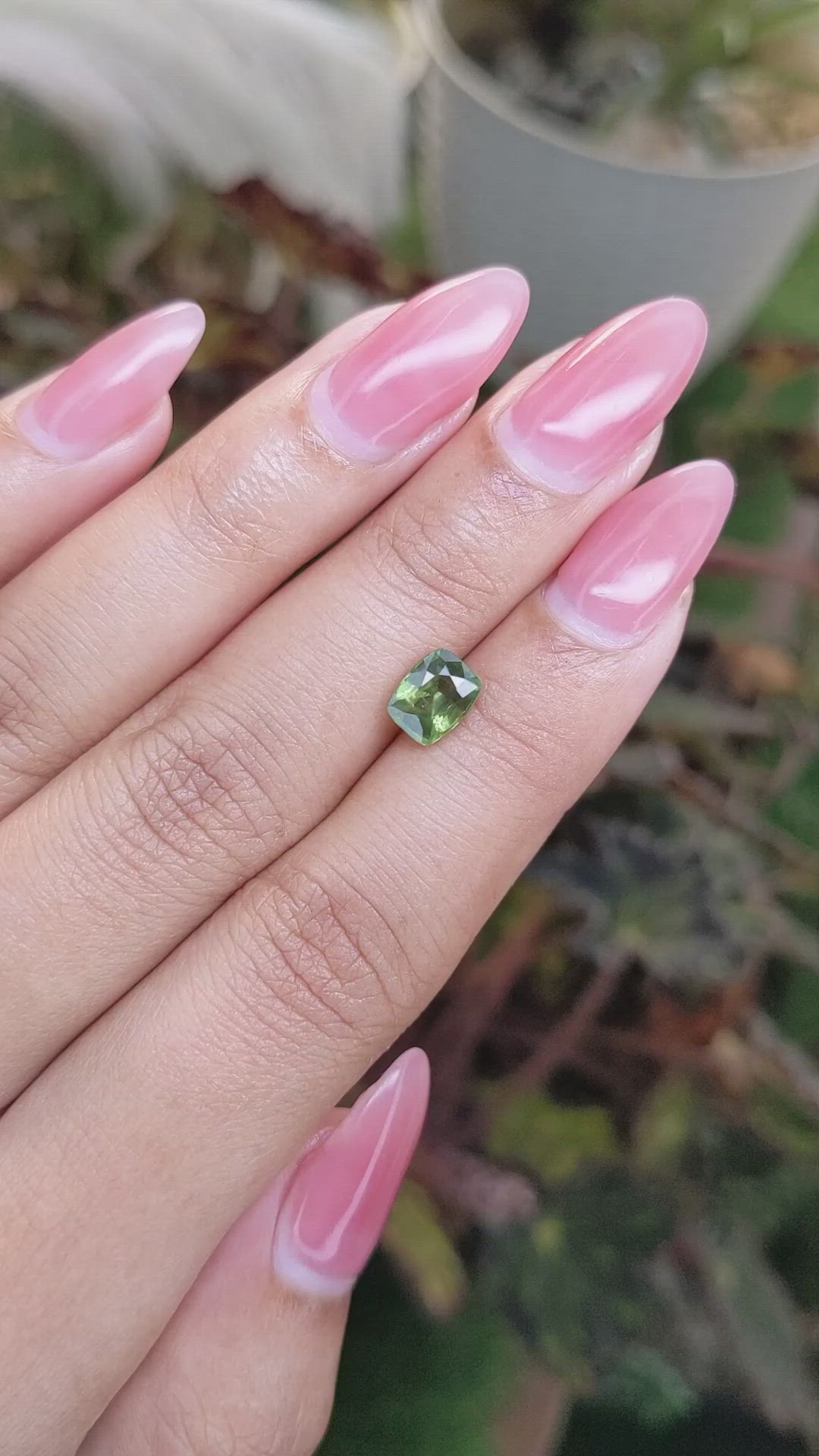 1.44 Ct. Yellowish Green Sapphire from Madagascar Size Video
