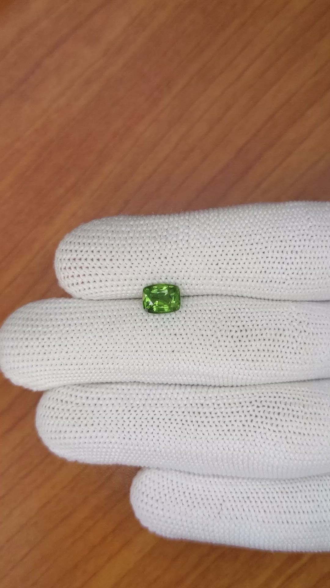 1.44 Ct. Yellowish Green Sapphire from Madagascar Size Video