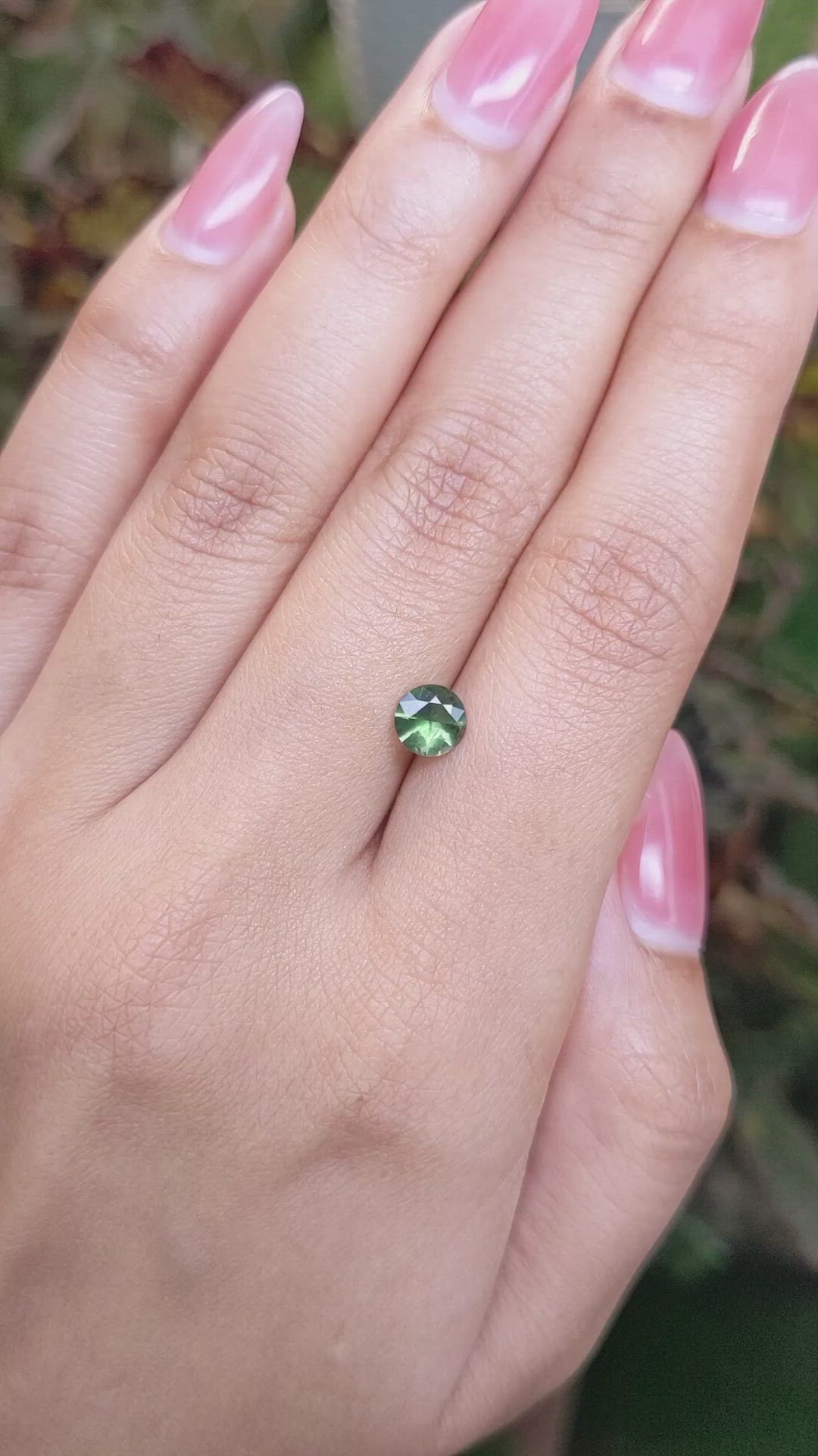 0.67 Ct. Green Sapphire from Madagascar Size Video
