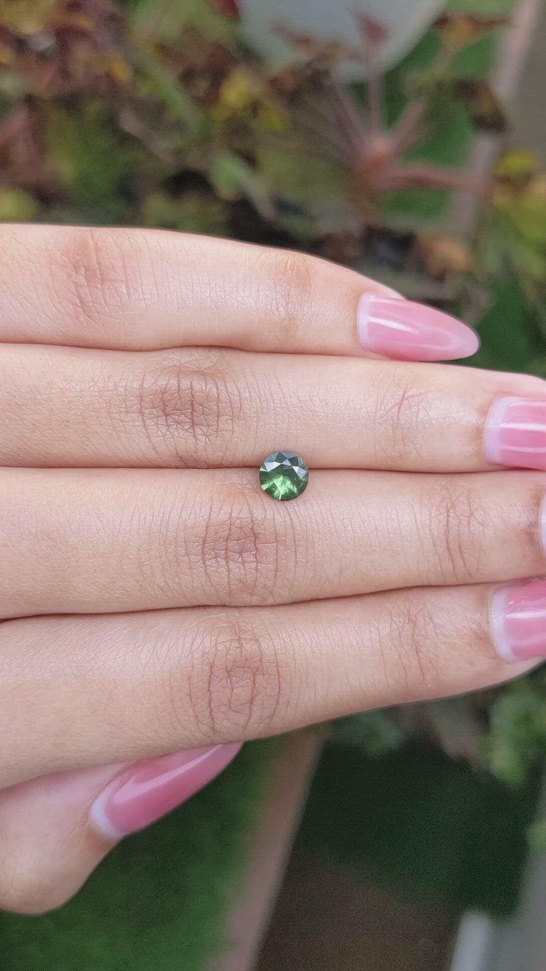 0.67 Ct. Green Sapphire from Madagascar Size Video