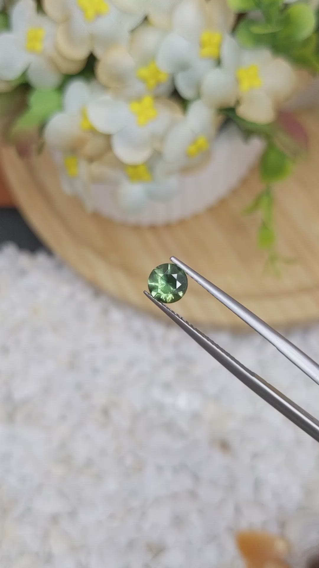 0.67 Ct. Green Sapphire from Madagascar Size Video