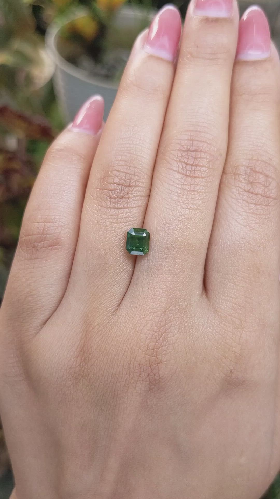 1.44 Ct. Green Sapphire from Madagascar Size Video