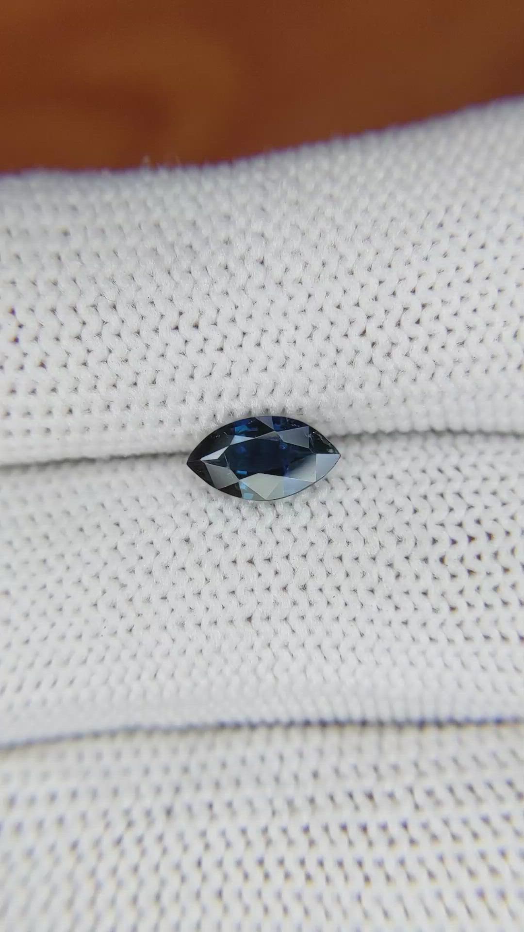 0.88 Ct. Blue Sapphire from Madagascar Size Video