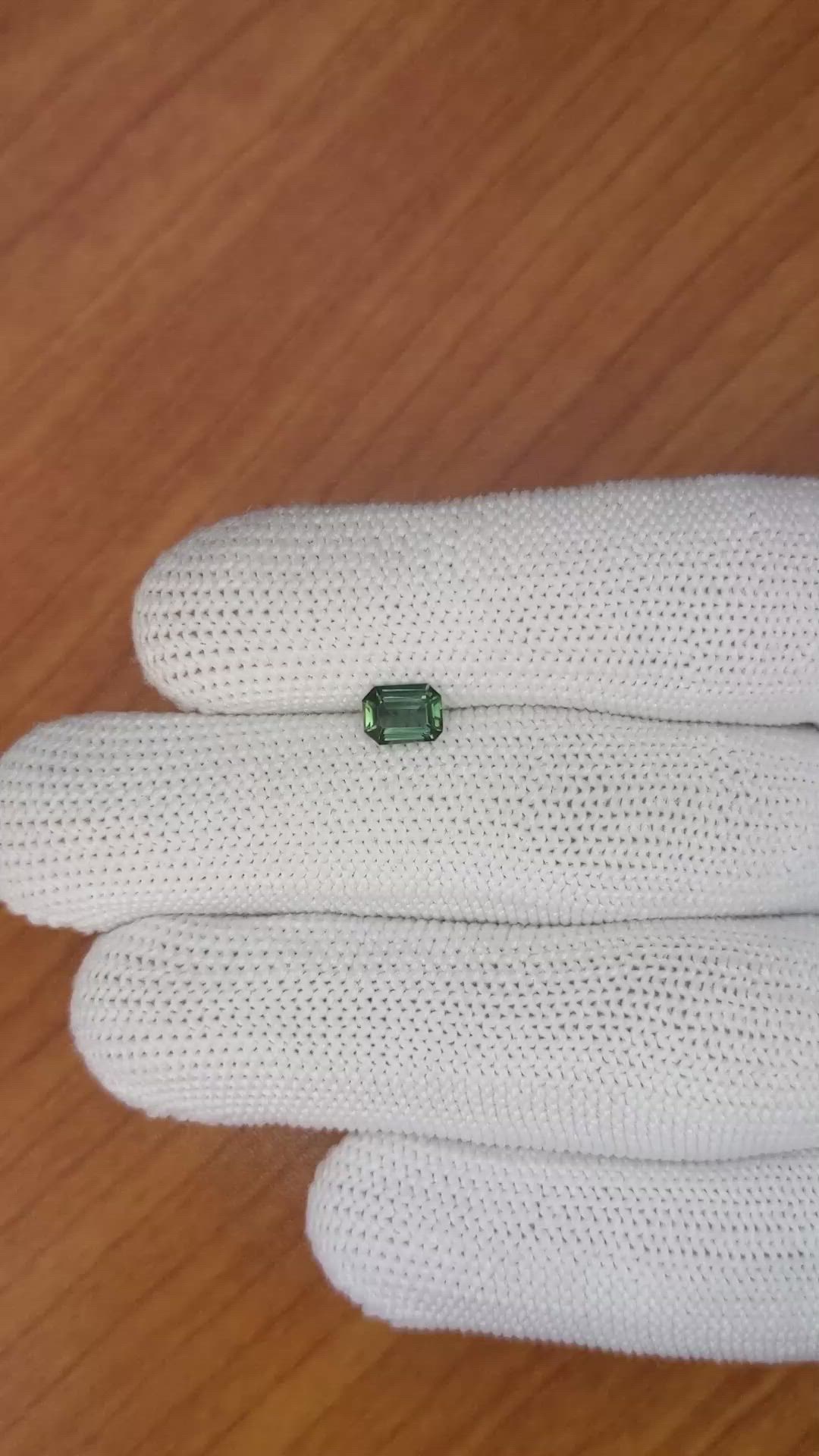 0.77 Ct. Green Sapphire from Madagascar Size Video