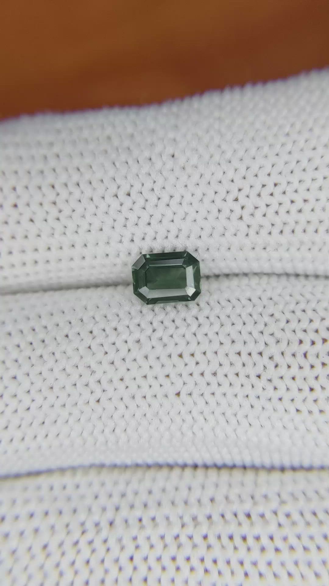 0.77 Ct. Green Sapphire from Madagascar Size Video