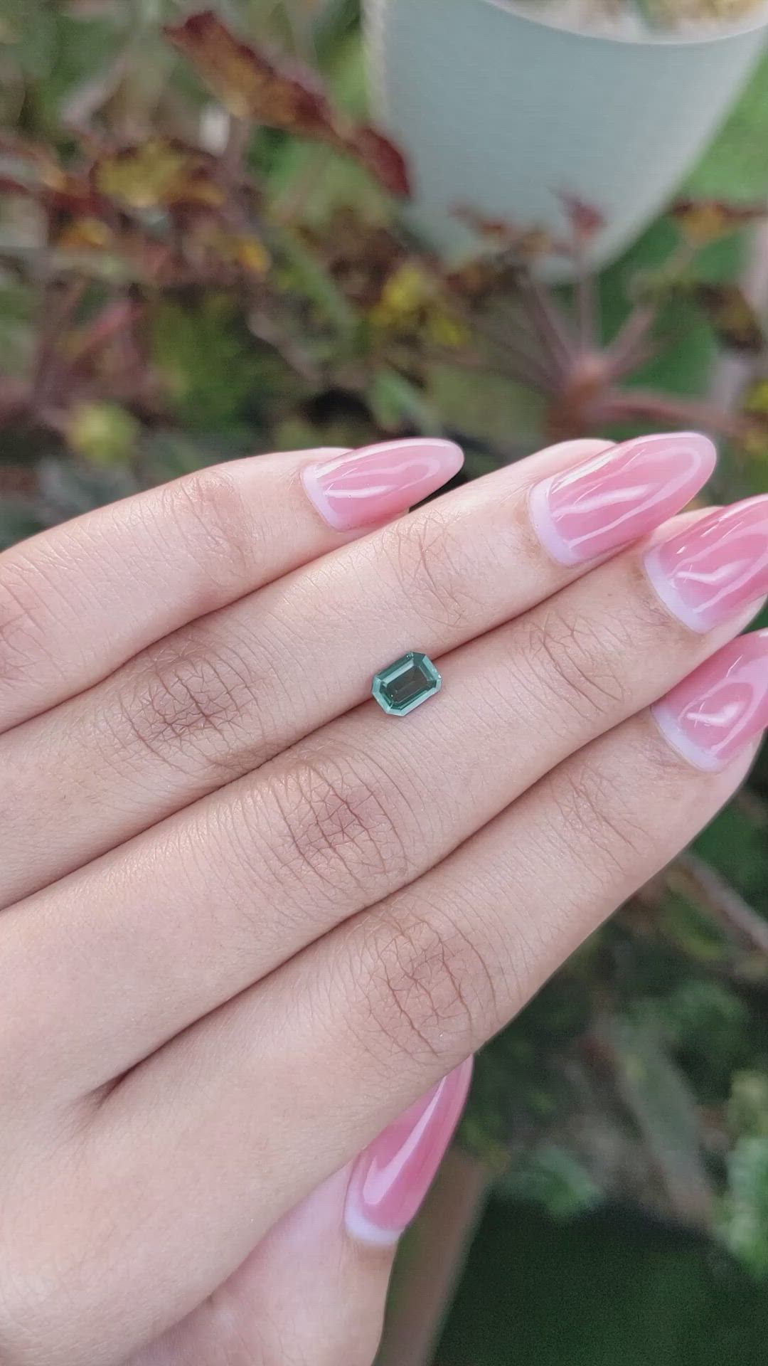0.77 Ct. Green Sapphire from Madagascar Size Video