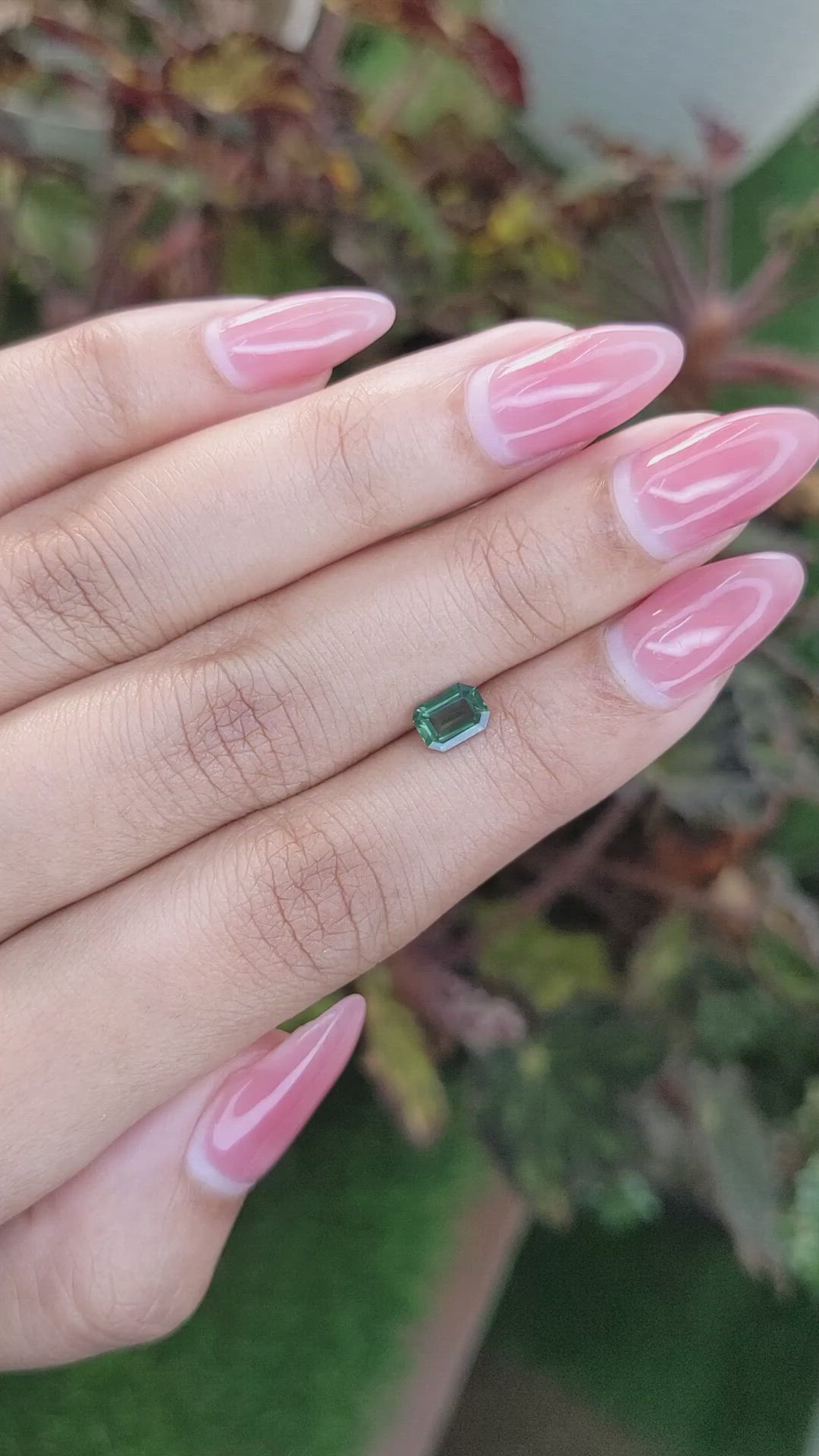 0.77 Ct. Green Sapphire from Madagascar Size Video