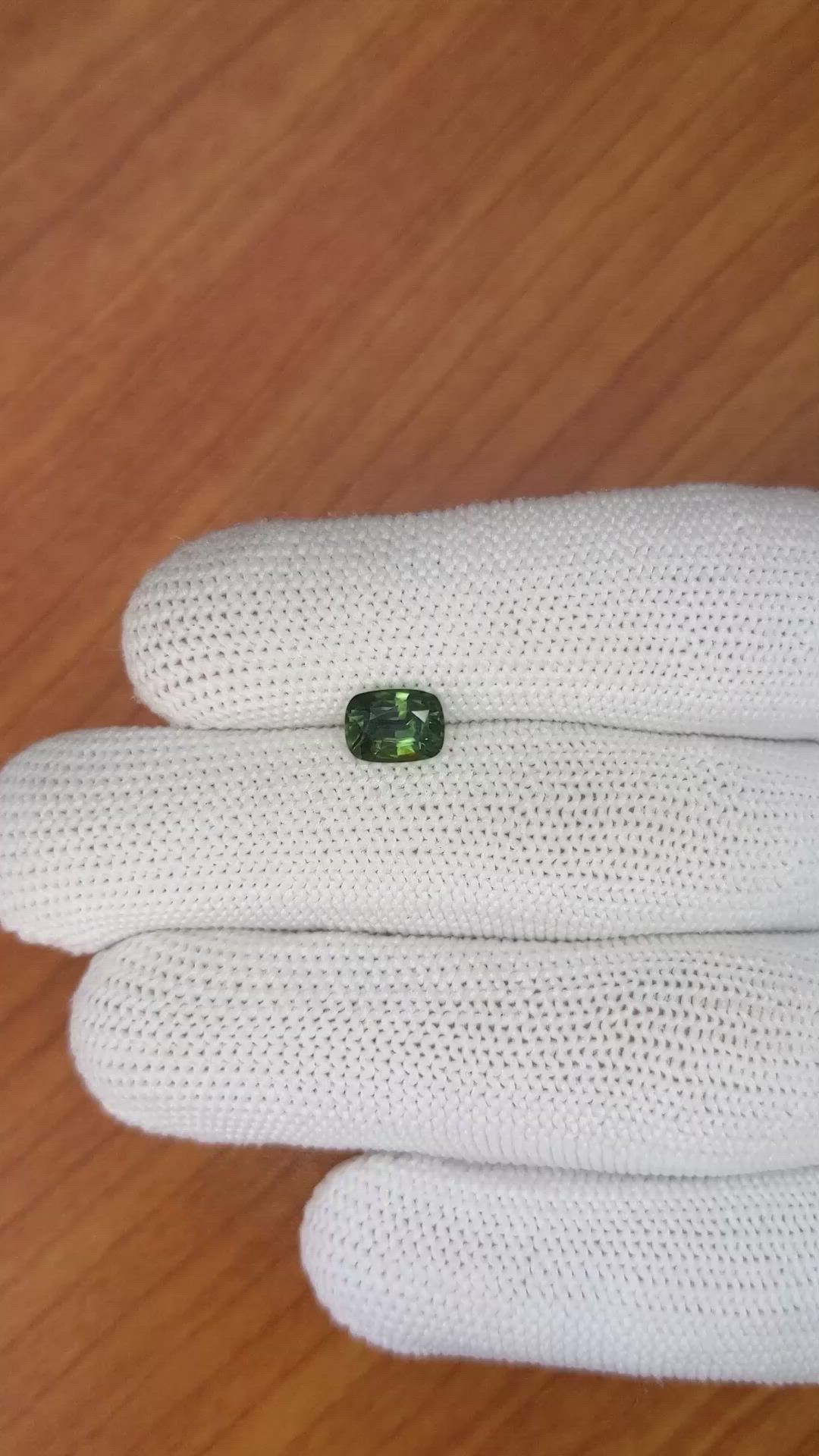 1.46 Ct. Green Sapphire from Madagascar Size Video