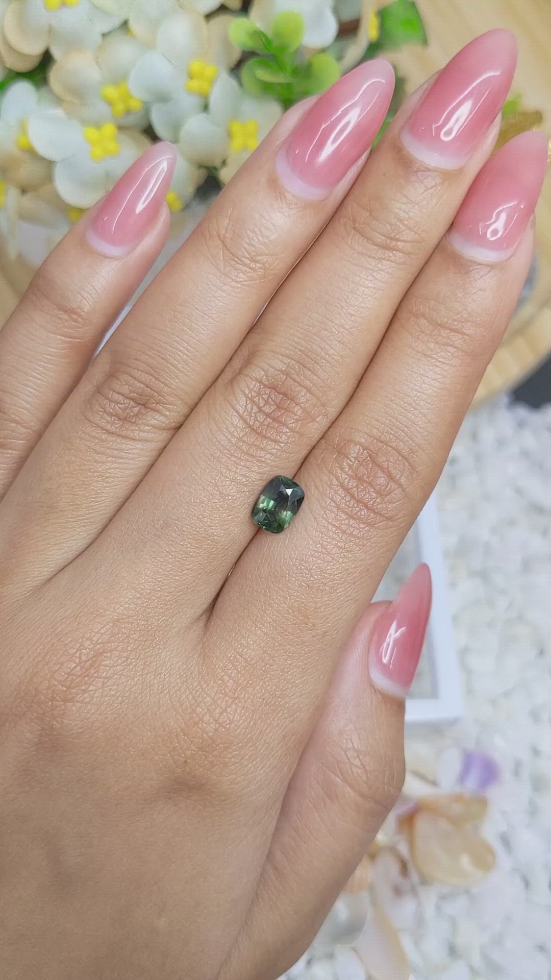 1.46 Ct. Green Sapphire from Madagascar Size Video
