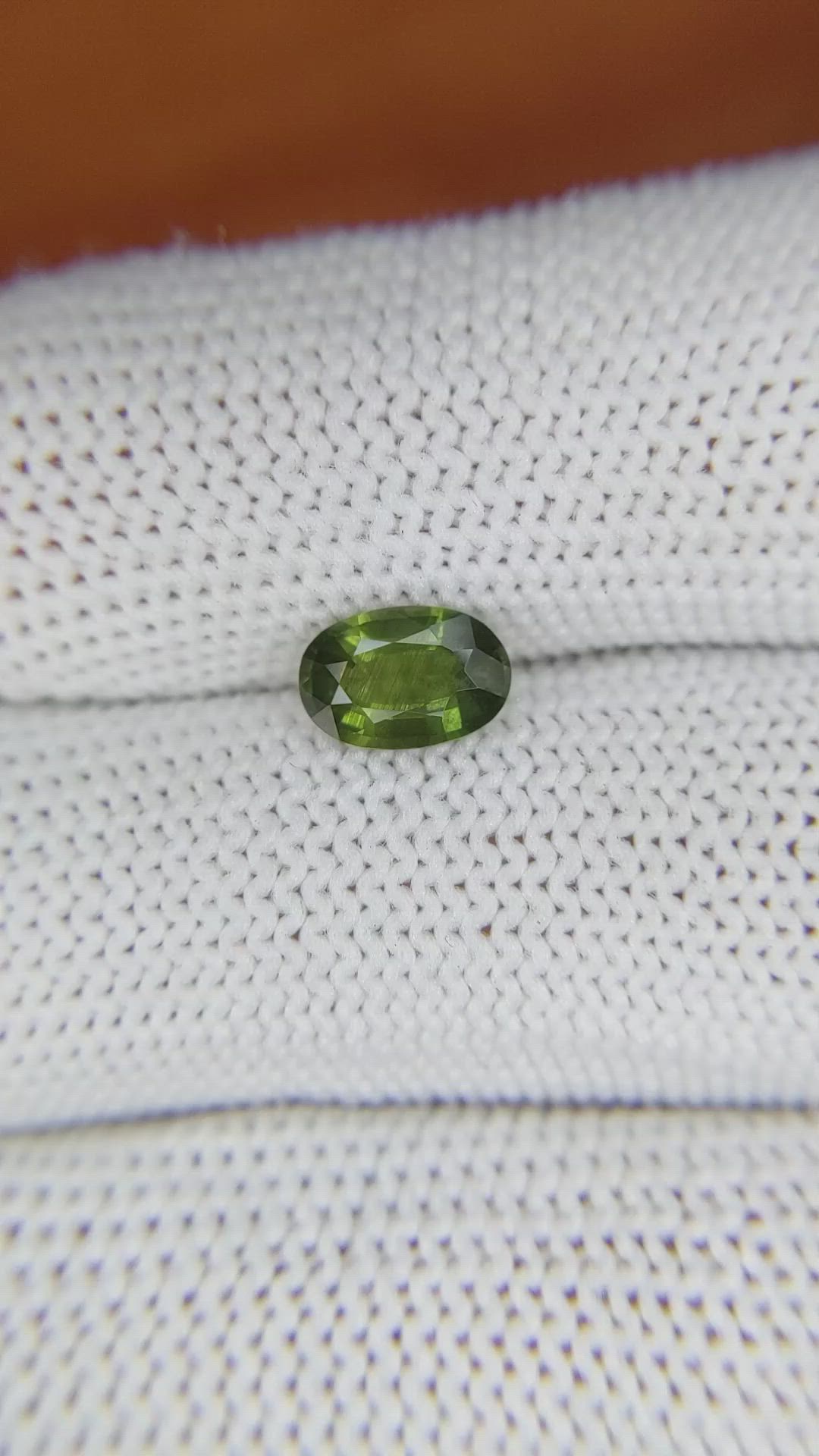 1.08 Ct. Yellowish Green Sapphire from Madagascar Size Video