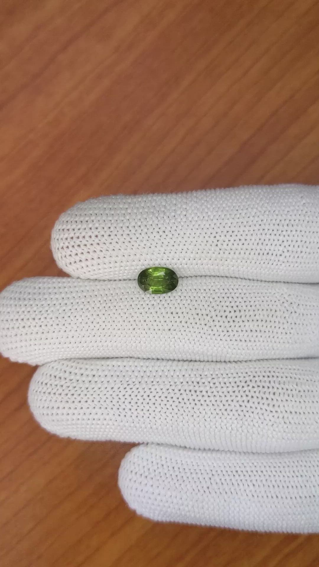 1.08 Ct. Yellowish Green Sapphire from Madagascar Size Video