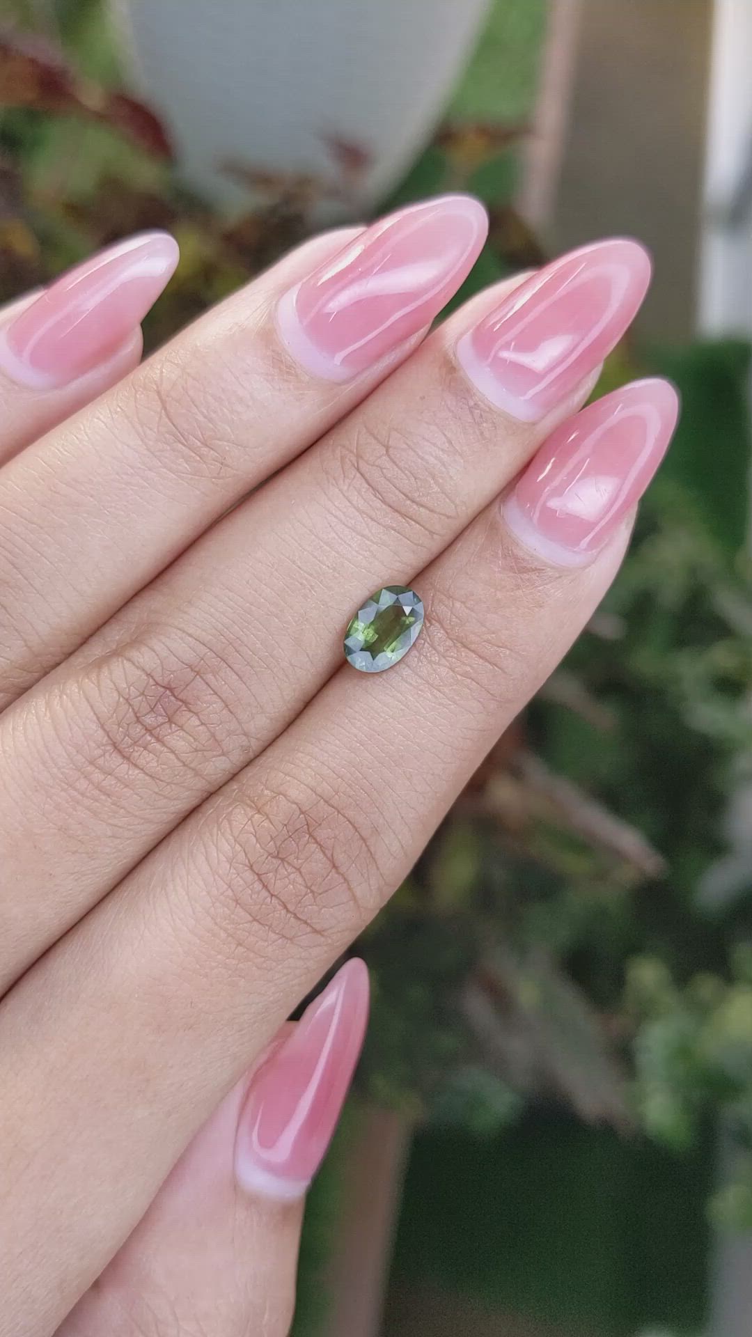 1.08 Ct. Yellowish Green Sapphire from Madagascar Size Video
