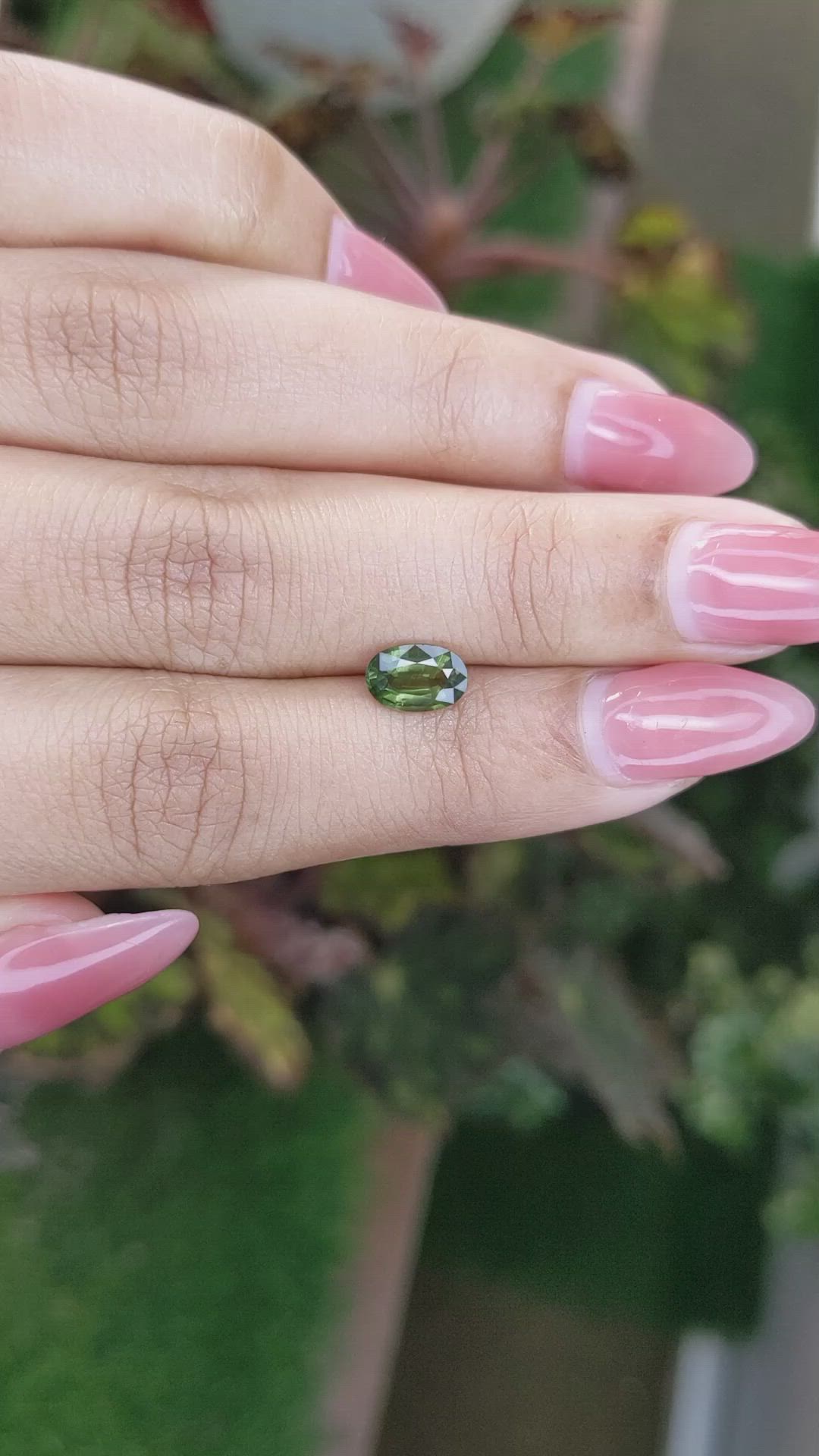 1.08 Ct. Yellowish Green Sapphire from Madagascar Size Video