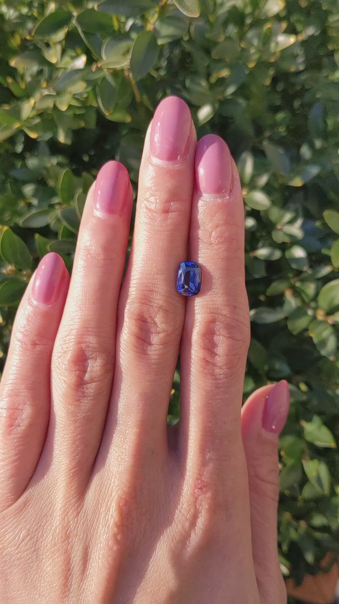 2.55 Ct. Blue Sapphire from Ceylon (Sri Lanka) Size Video