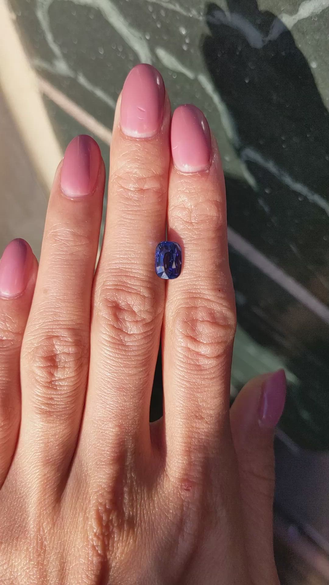 2.55 Ct. Blue Sapphire from Ceylon (Sri Lanka) Size Video