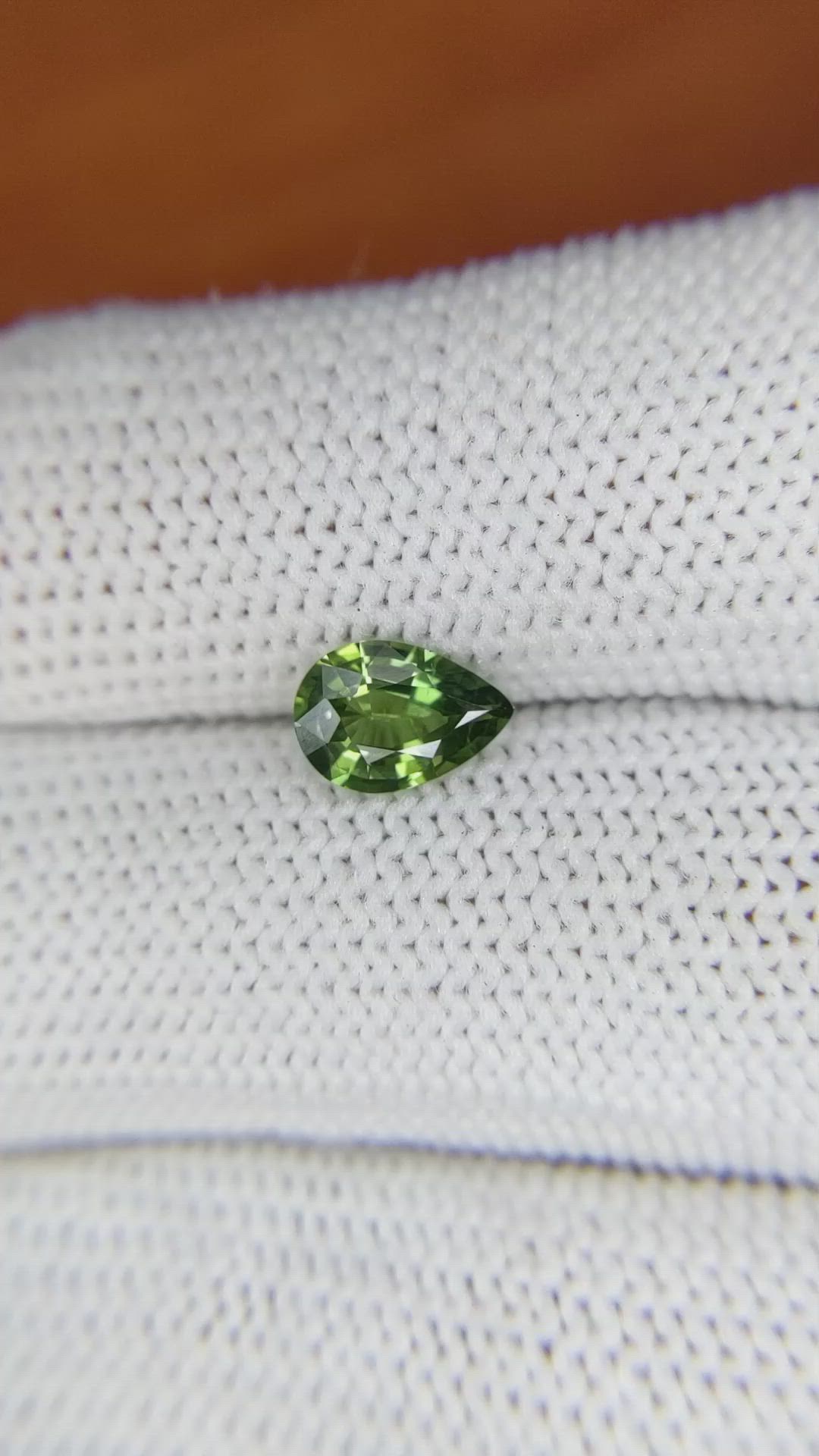 0.95 Ct. Yellowish Green Sapphire from Madagascar Size Video