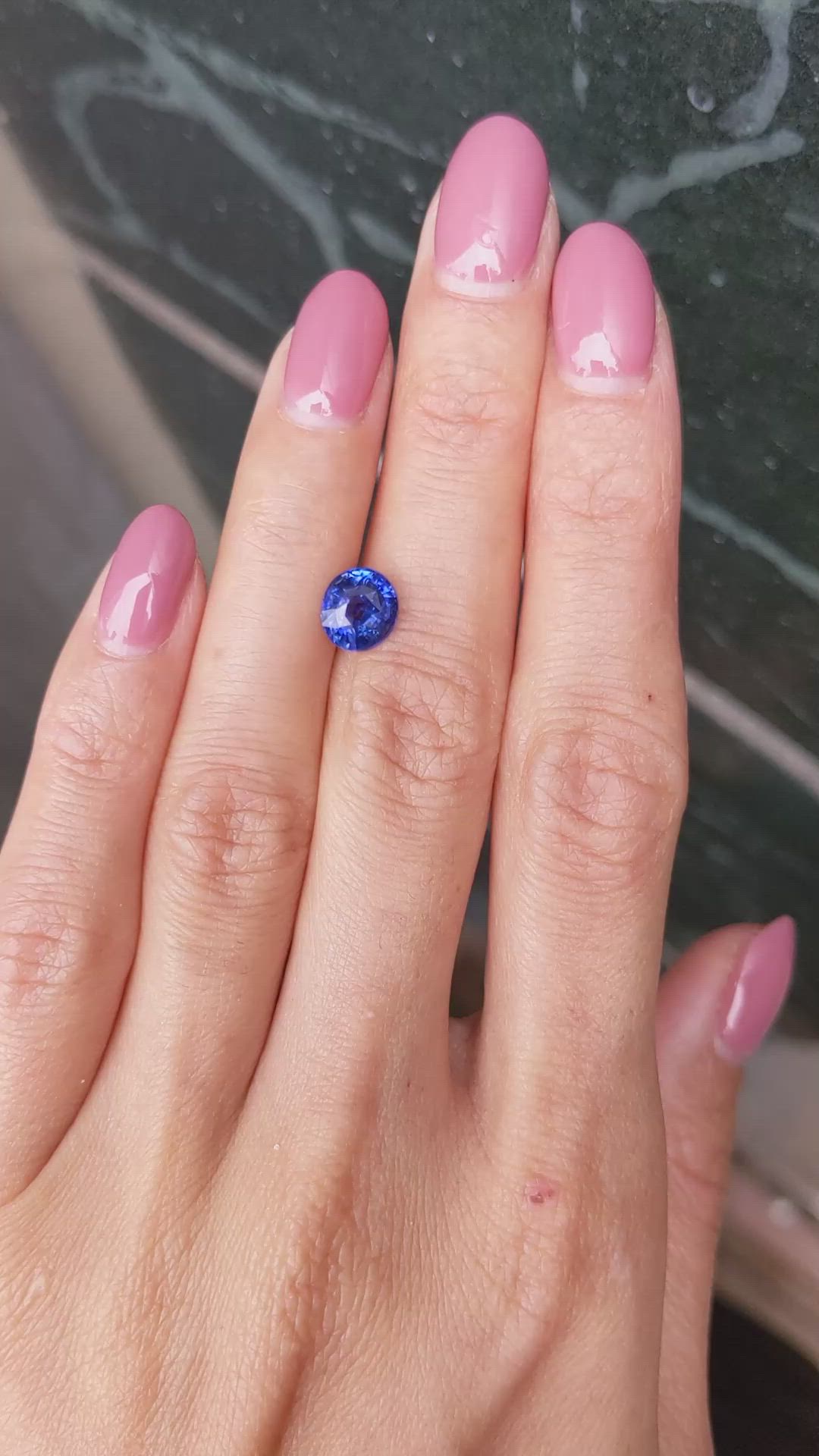 2.03 Ct. Blue Sapphire from Ceylon (Sri Lanka) Size Video