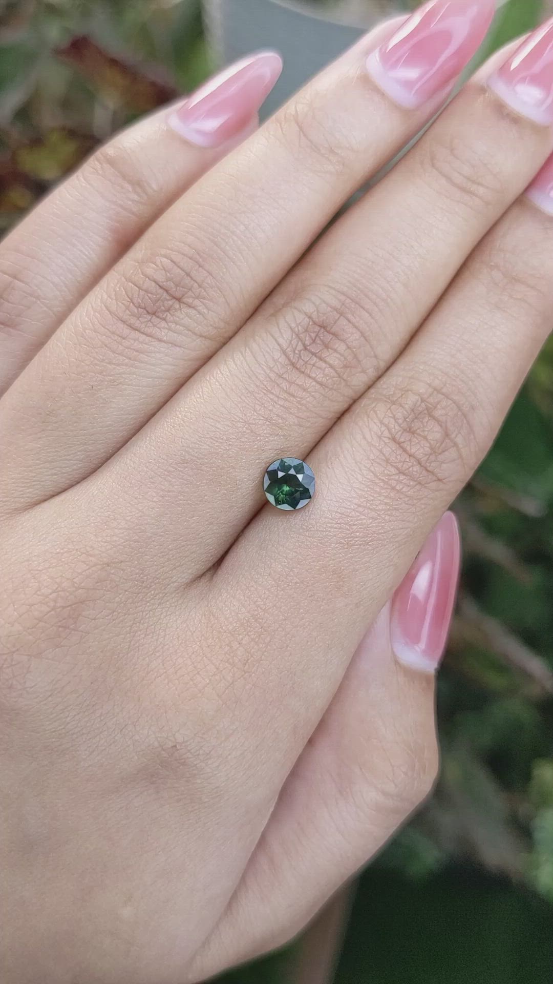 1.13 Ct. Bluish Green Sapphire from Madagascar Size Video