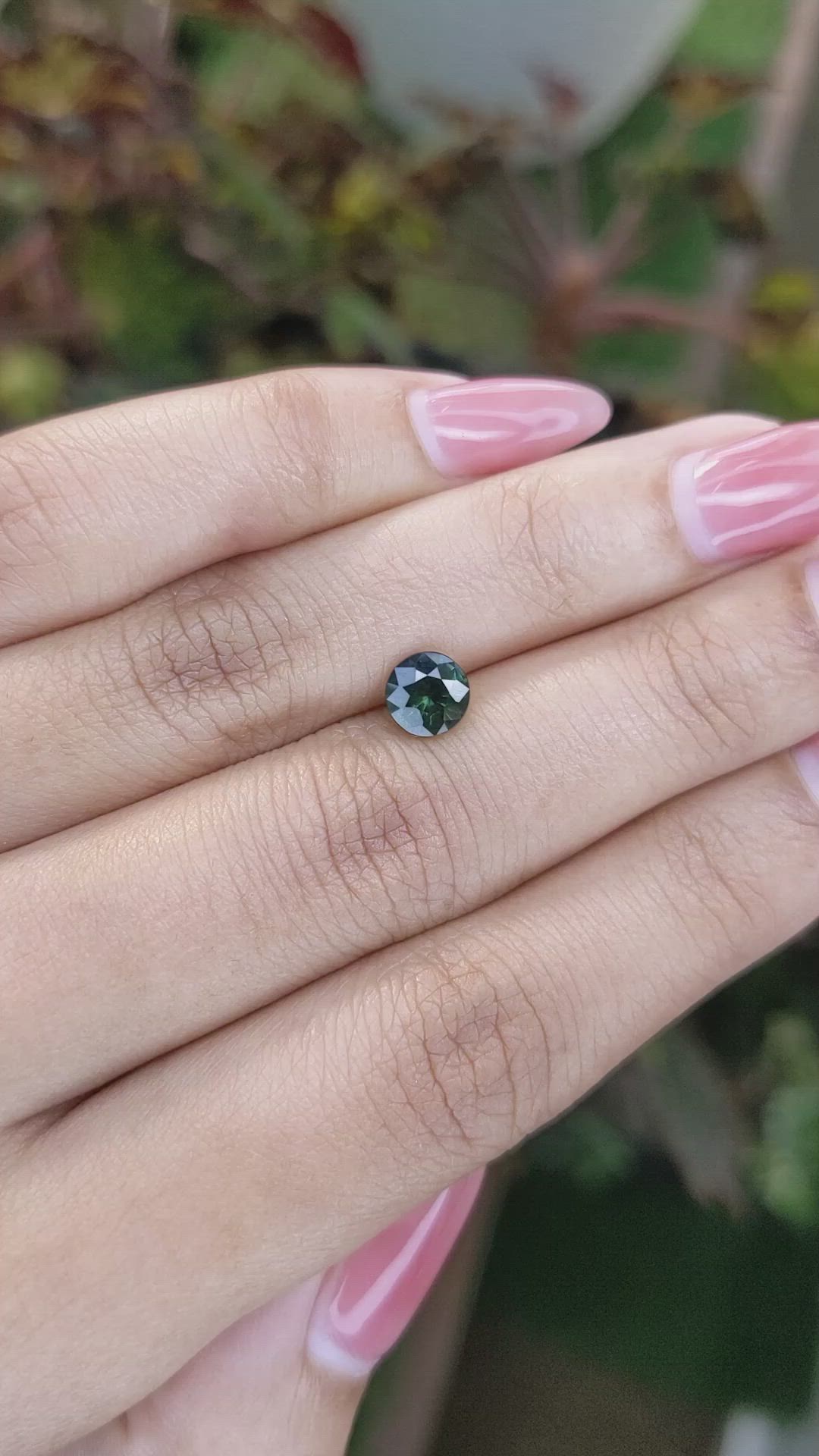 1.13 Ct. Bluish Green Sapphire from Madagascar Size Video