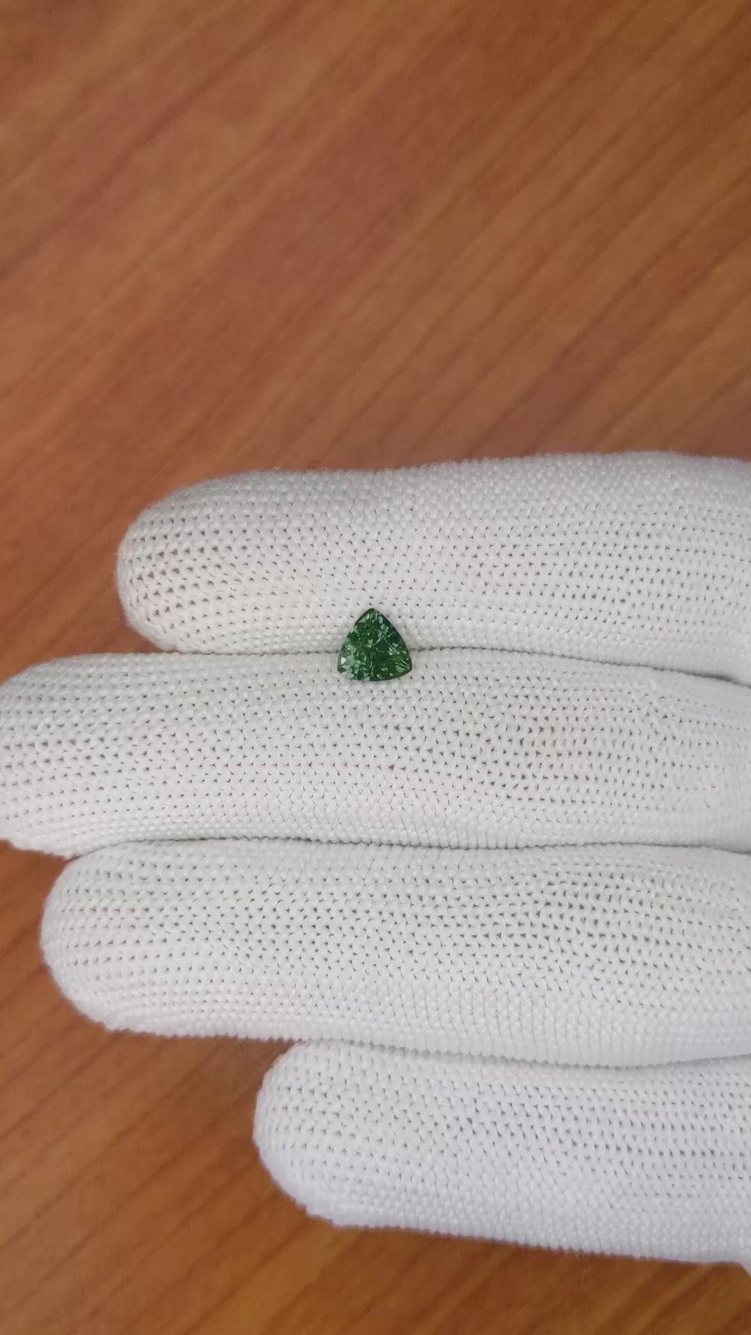 0.97 Ct. Green Sapphire from Madagascar Size Video