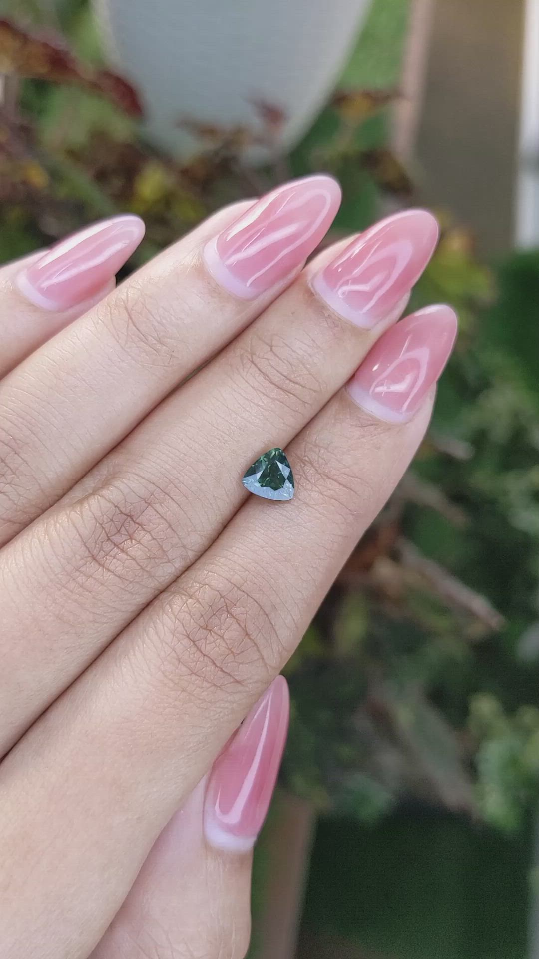 0.97 Ct. Green Sapphire from Madagascar Size Video