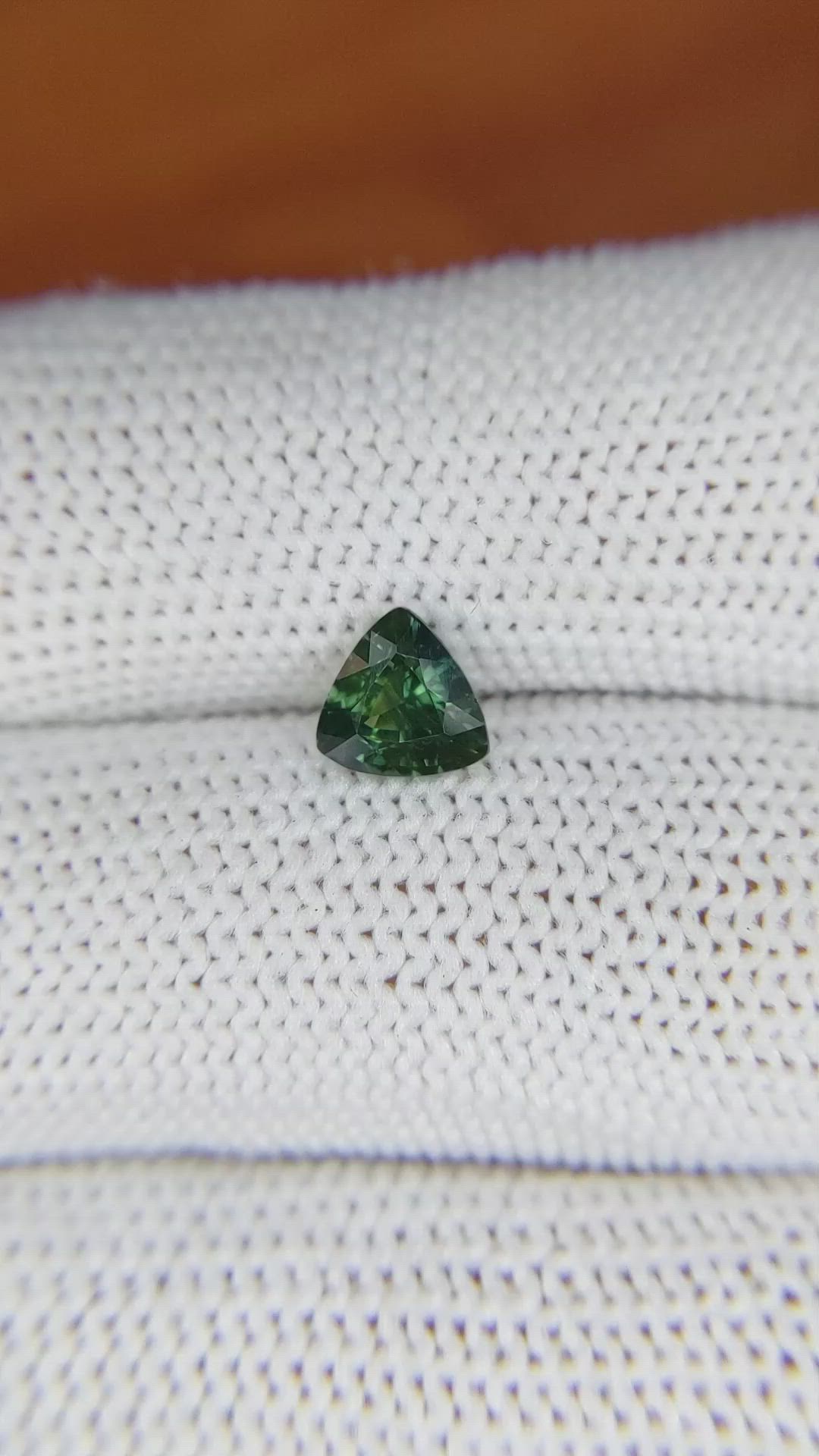 0.97 Ct. Green Sapphire from Madagascar Size Video