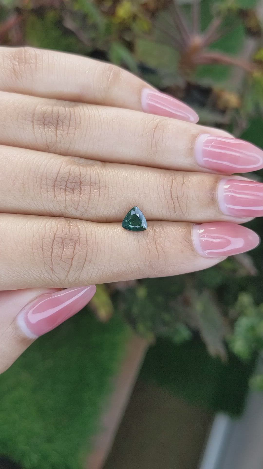 0.97 Ct. Green Sapphire from Madagascar Size Video