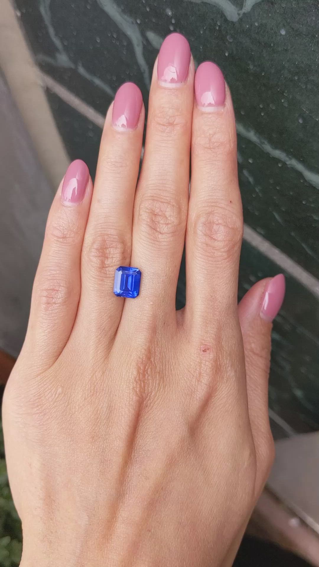 3.70 Ct. Blue Sapphire from Ceylon (Sri Lanka) Size Video