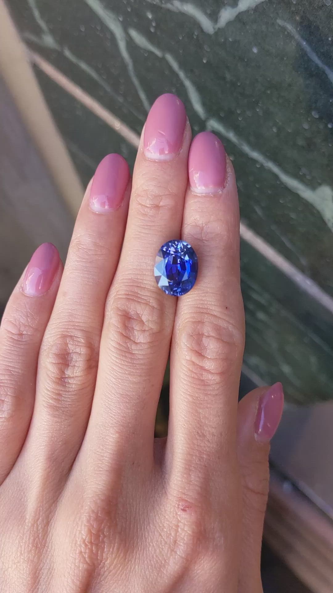 7.95 Ct. Blue Sapphire from Ceylon (Sri Lanka) Size Video