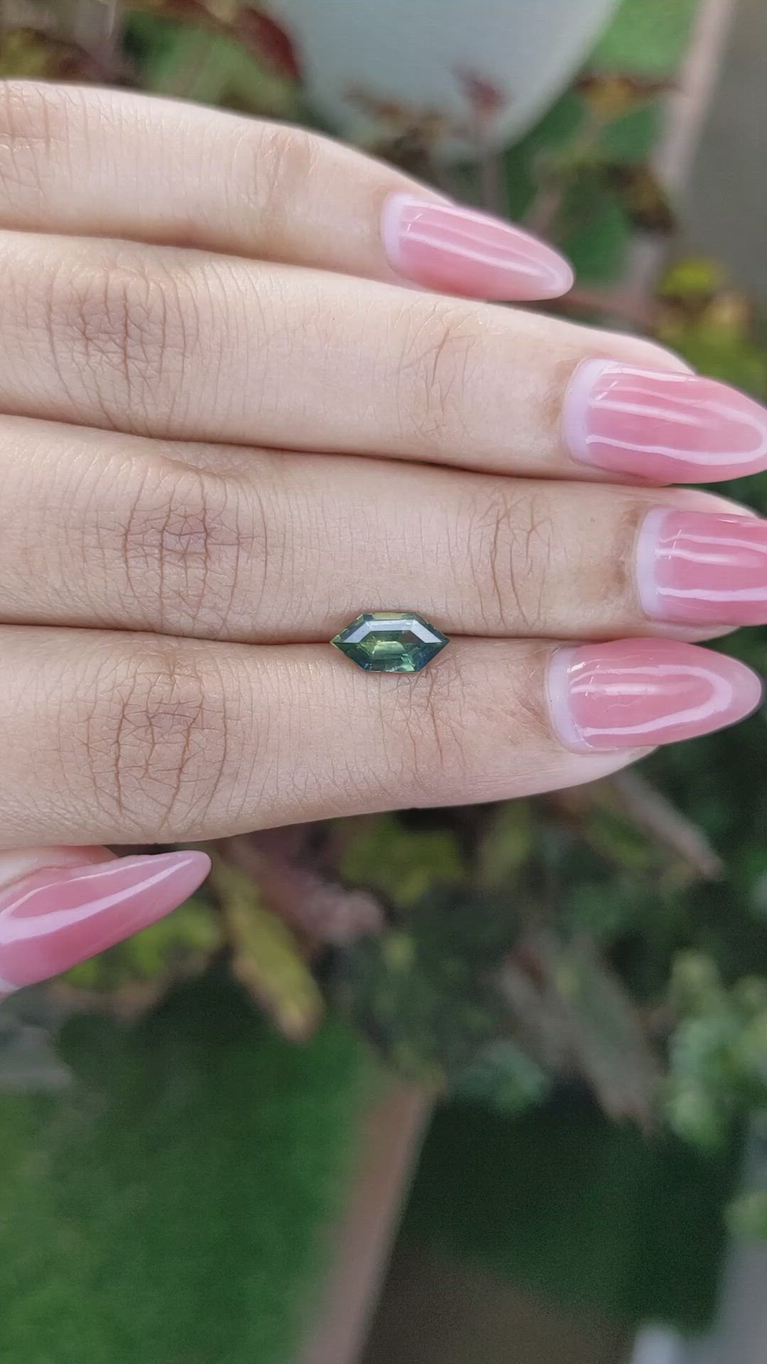 1.11 Ct. Yellowish Green Sapphire from Madagascar Size Video