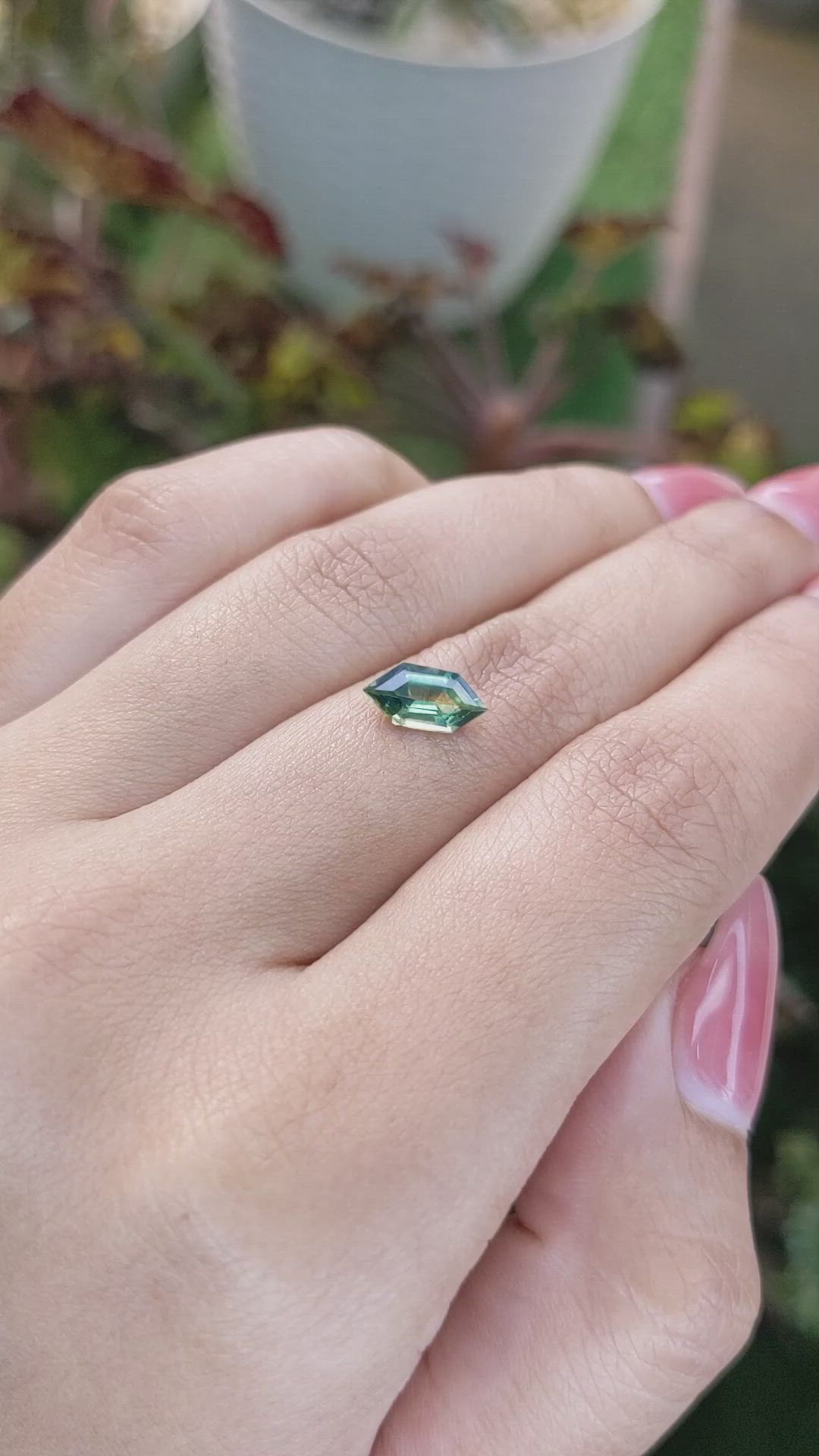 1.11 Ct. Yellowish Green Sapphire from Madagascar Size Video