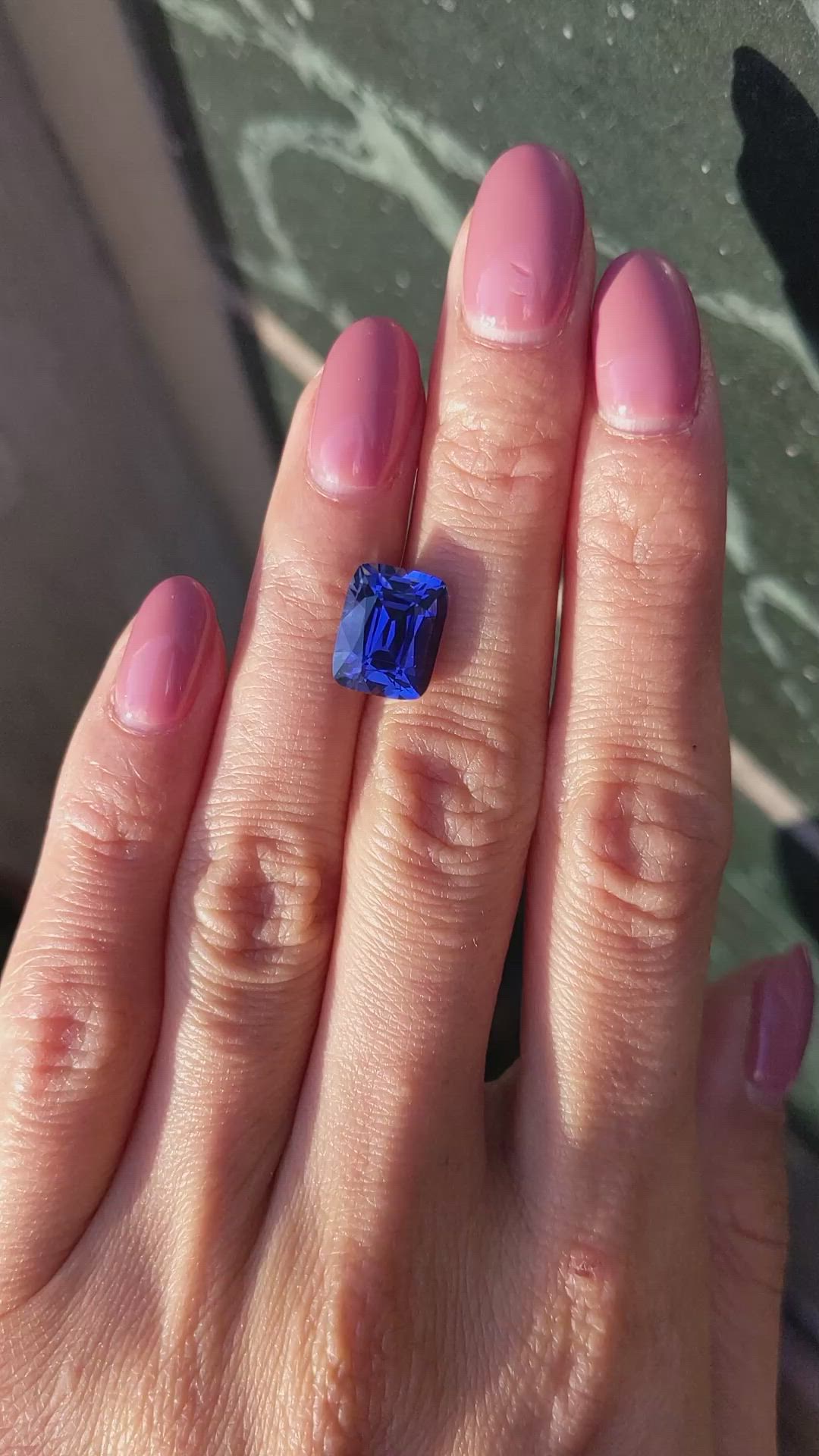 5.32 Ct. Blue Sapphire from Ceylon (Sri Lanka) Size Video