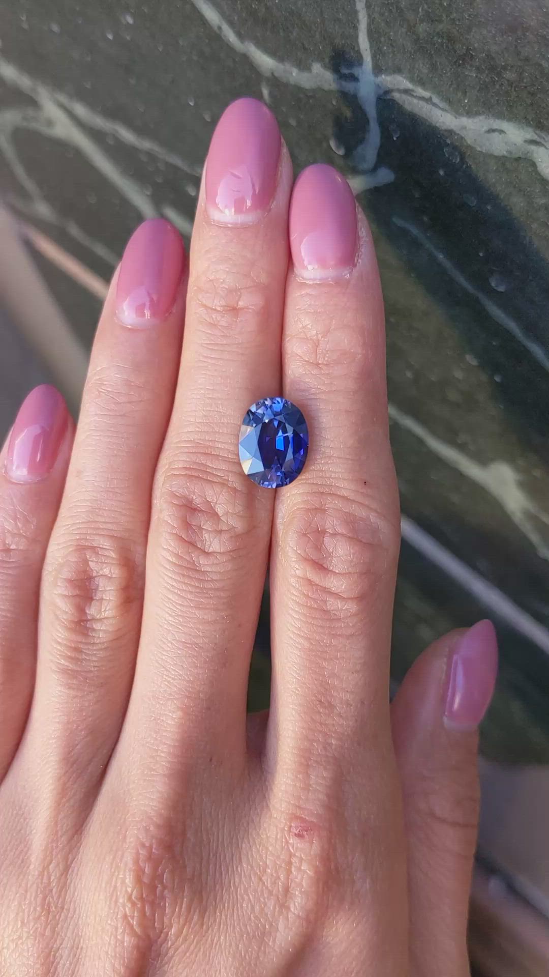 5.15 Ct. Blue Sapphire from Ceylon (Sri Lanka) Size Video