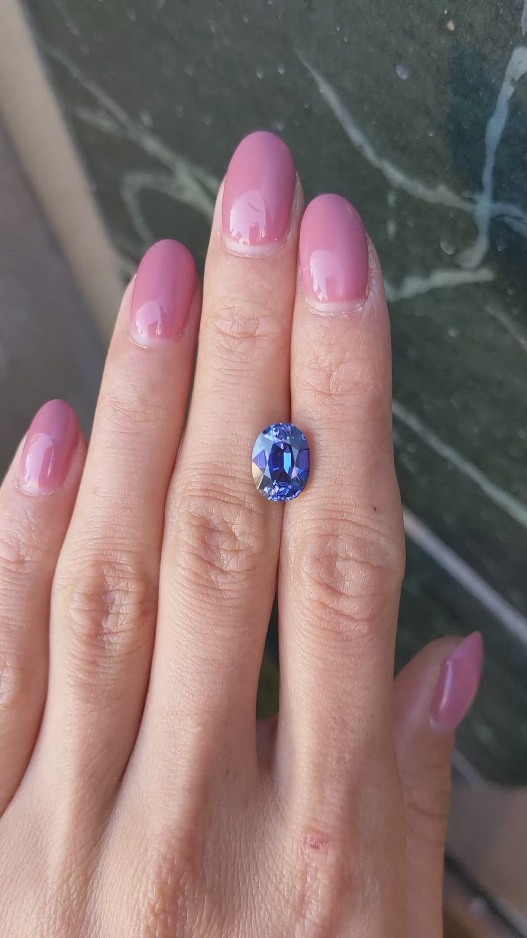 4.10 Ct. Blue Sapphire from Ceylon (Sri Lanka) Size Video