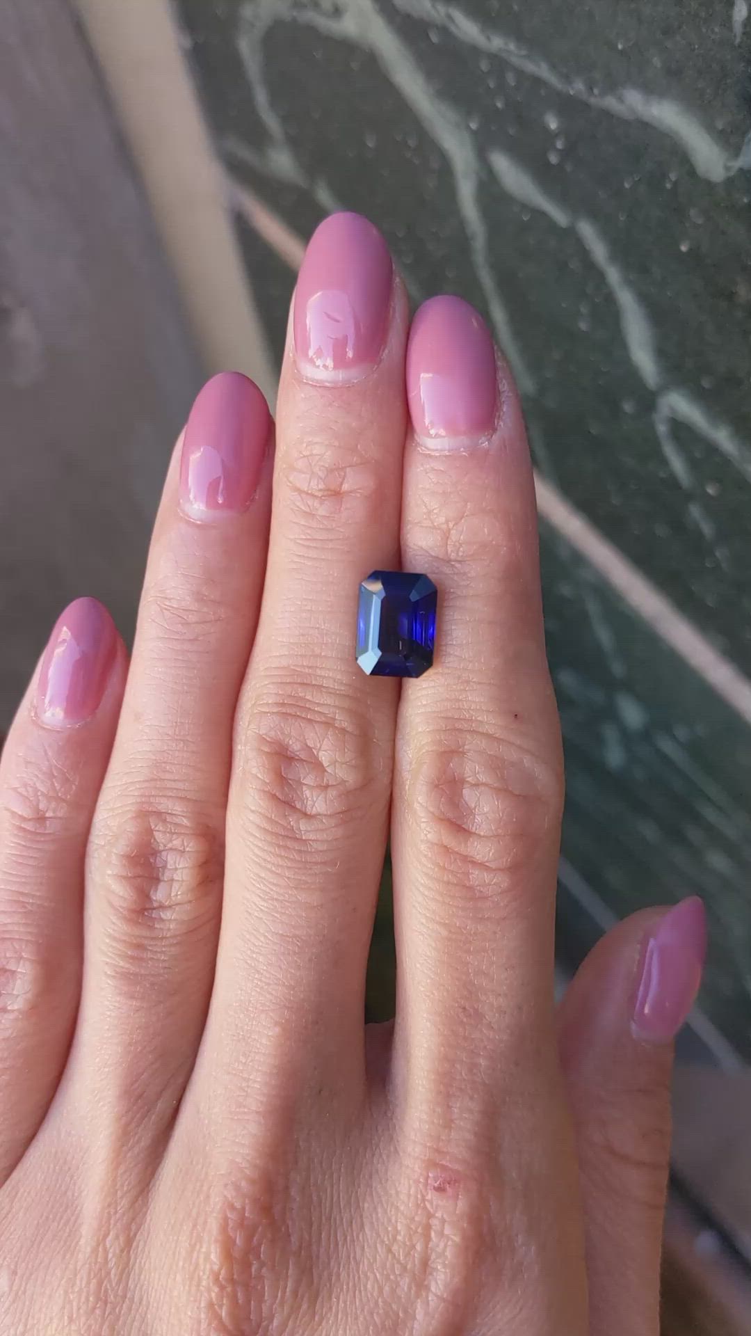 4.29 Ct. Blue Sapphire from Ceylon (Sri Lanka) Size Video