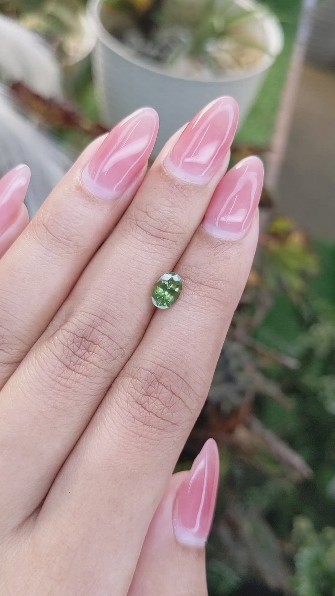 1.12 Ct. Green Sapphire from Madagascar Size Video