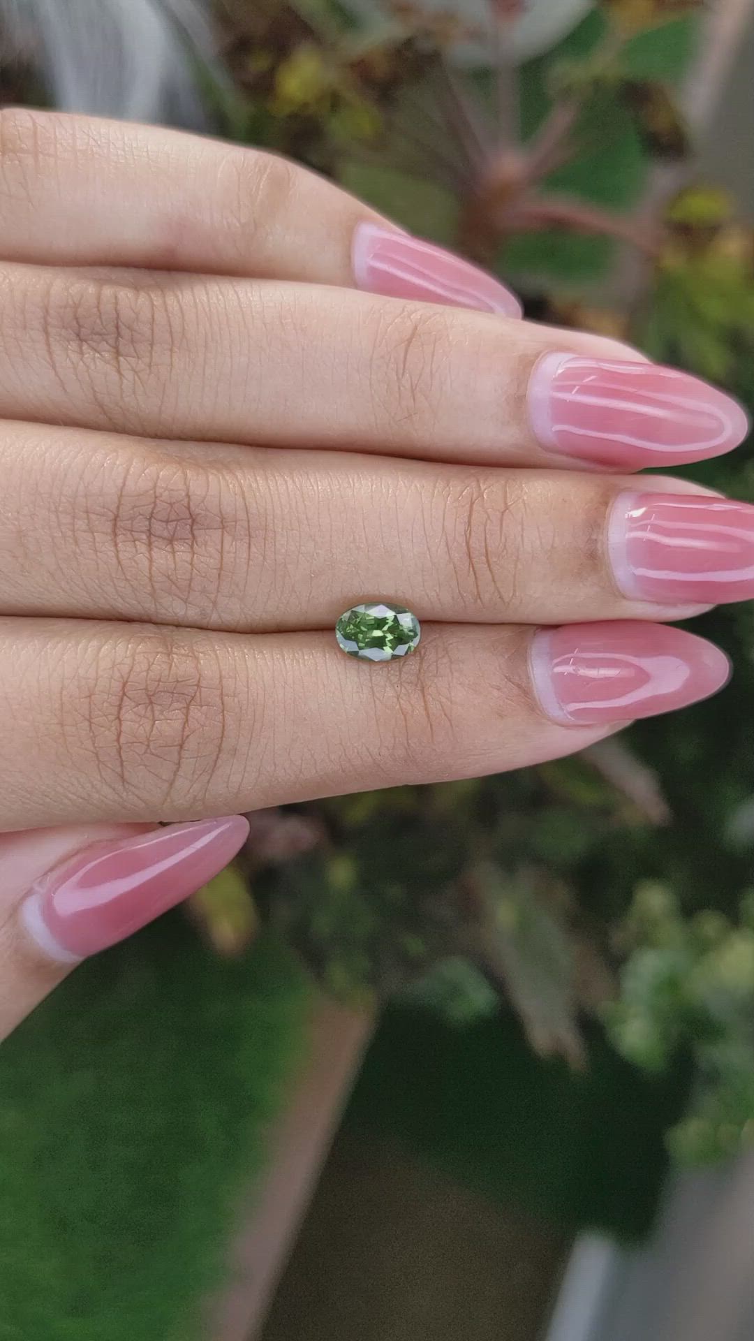 1.12 Ct. Green Sapphire from Madagascar Size Video