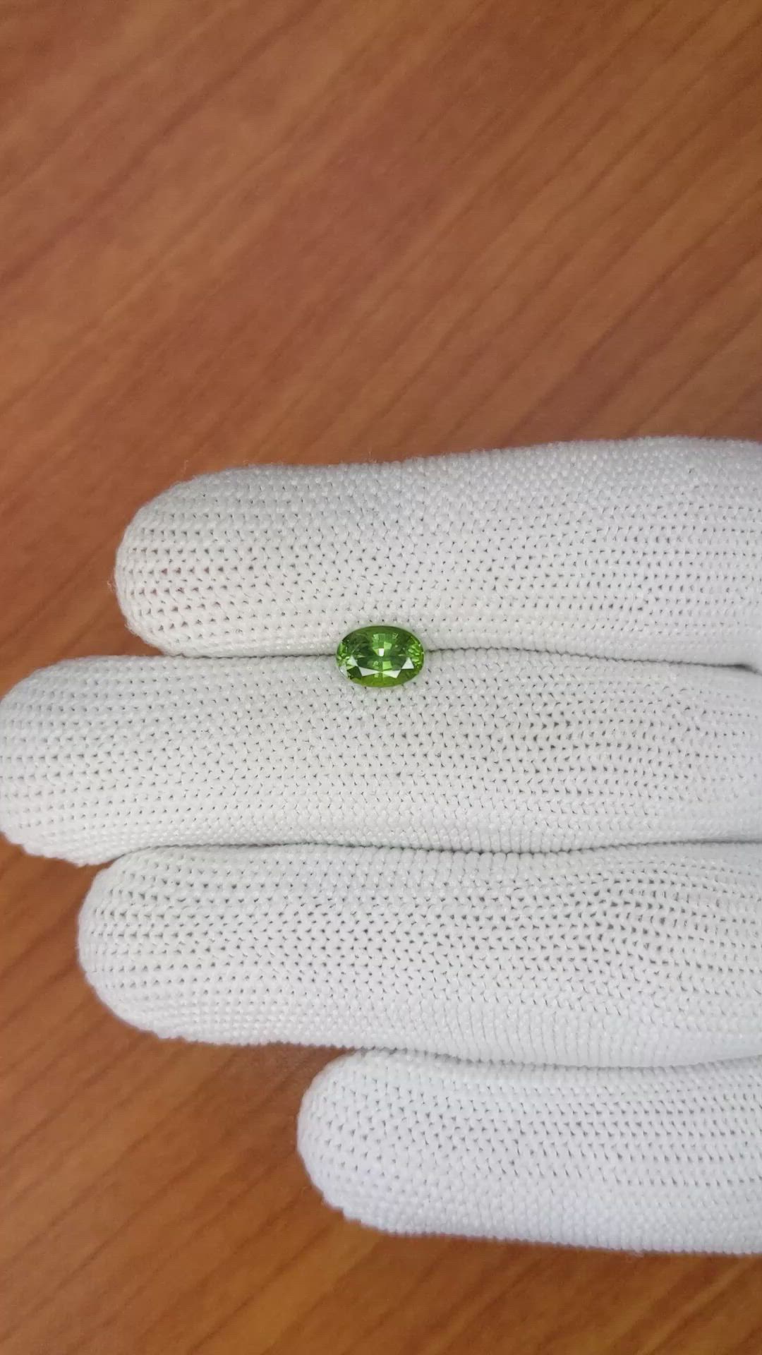1.12 Ct. Green Sapphire from Madagascar Size Video