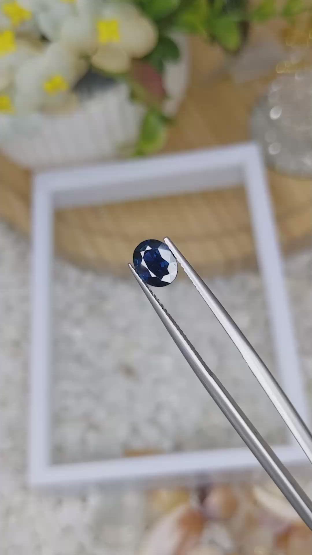 0.95 Ct. Blue Sapphire from Madagascar Size Video
