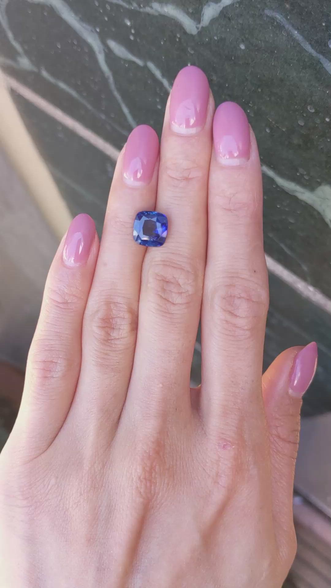 4.18 Ct. Blue Sapphire from Ceylon (Sri Lanka) Size Video