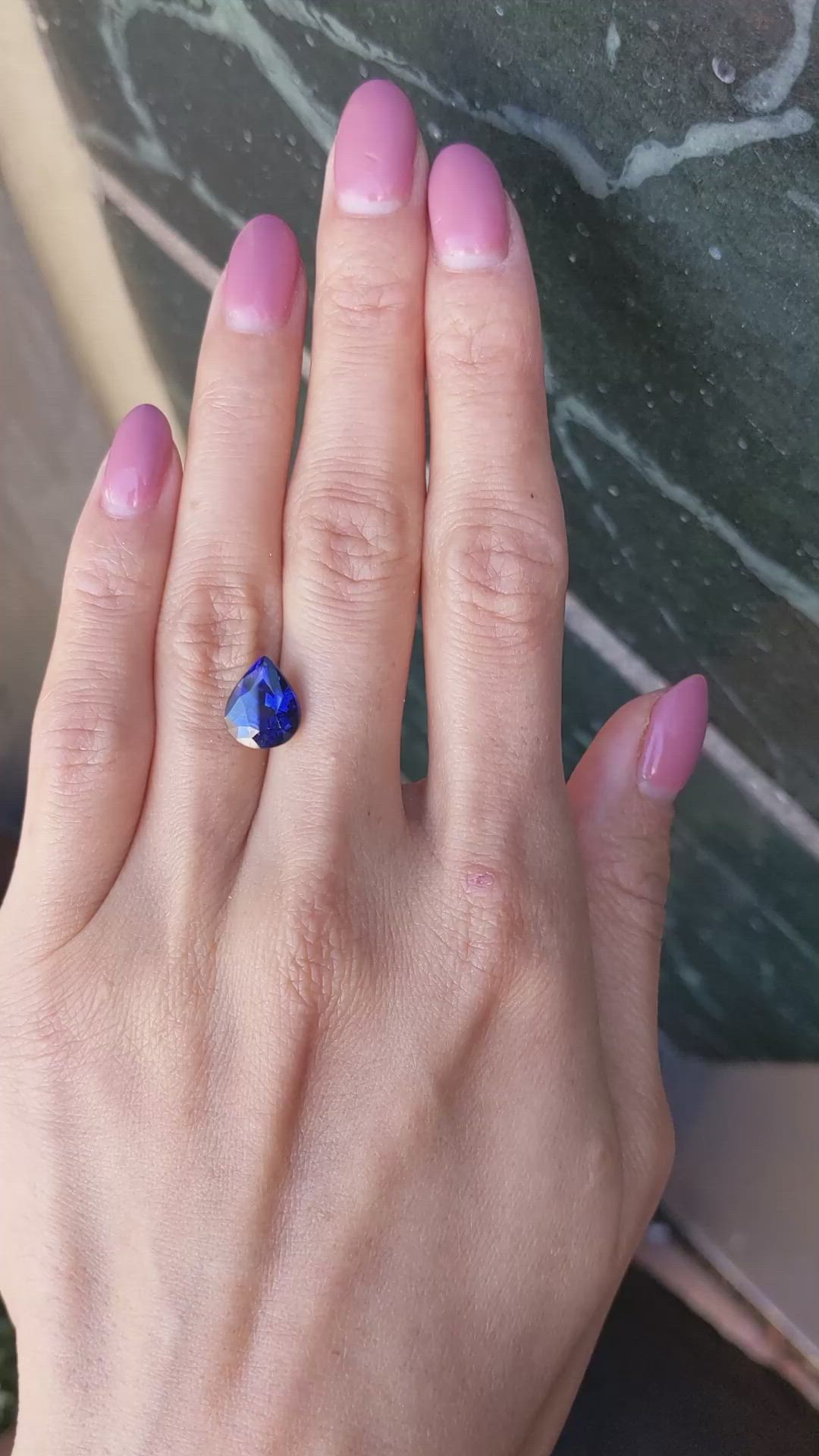 4.06 Ct. Blue Sapphire from Ceylon (Sri Lanka) Size Video