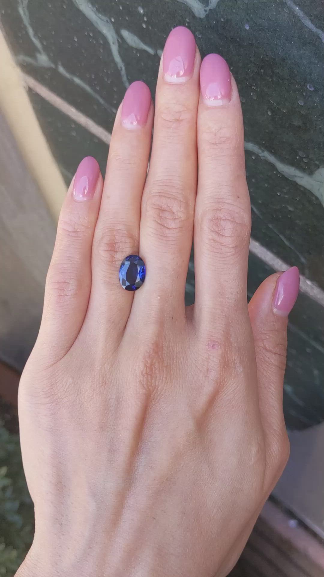 3.70 Ct. Blue Sapphire from Ceylon (Sri Lanka) Size Video