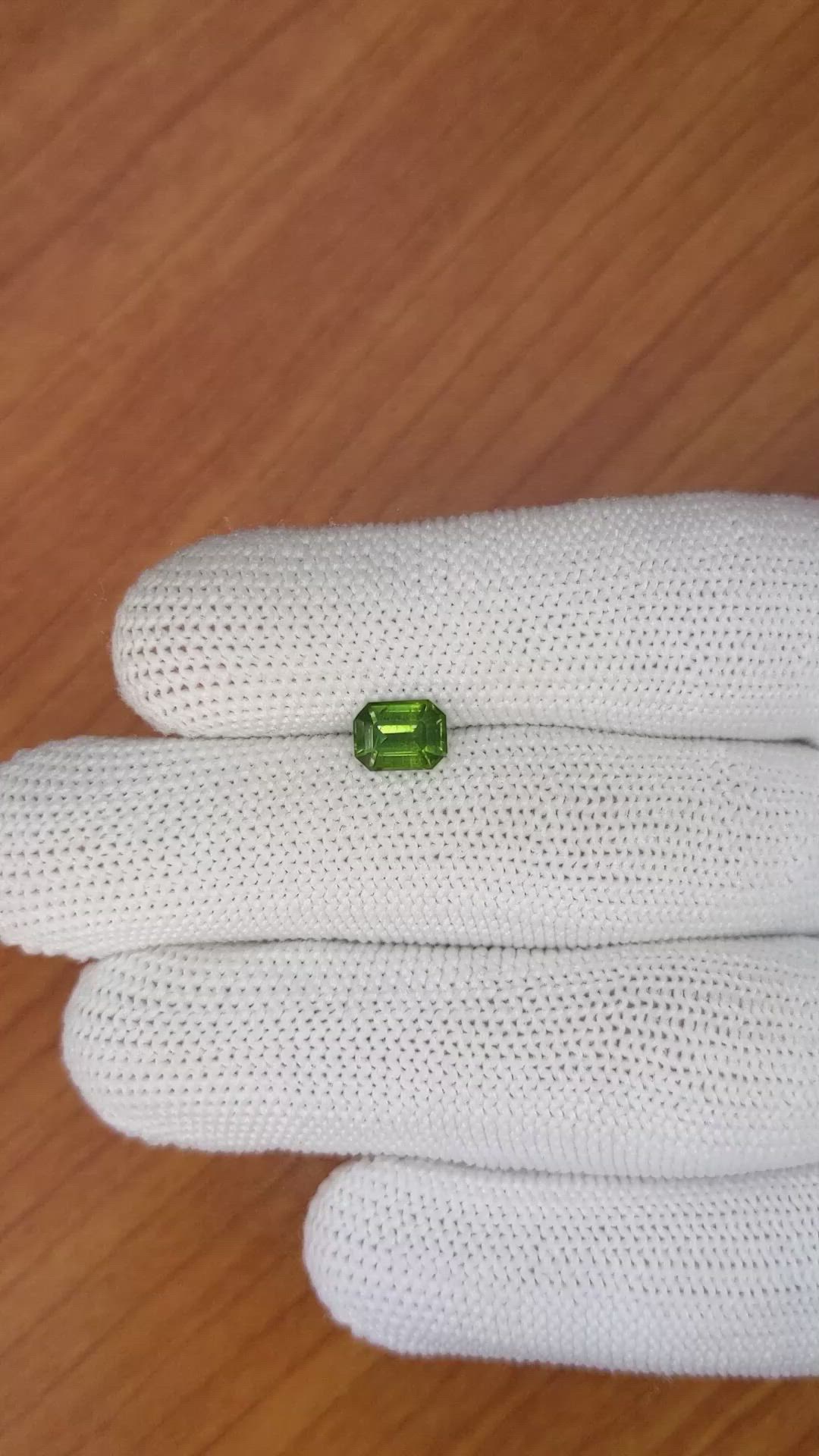 1.31 Ct. Yellowish Green Sapphire from Madagascar Size Video