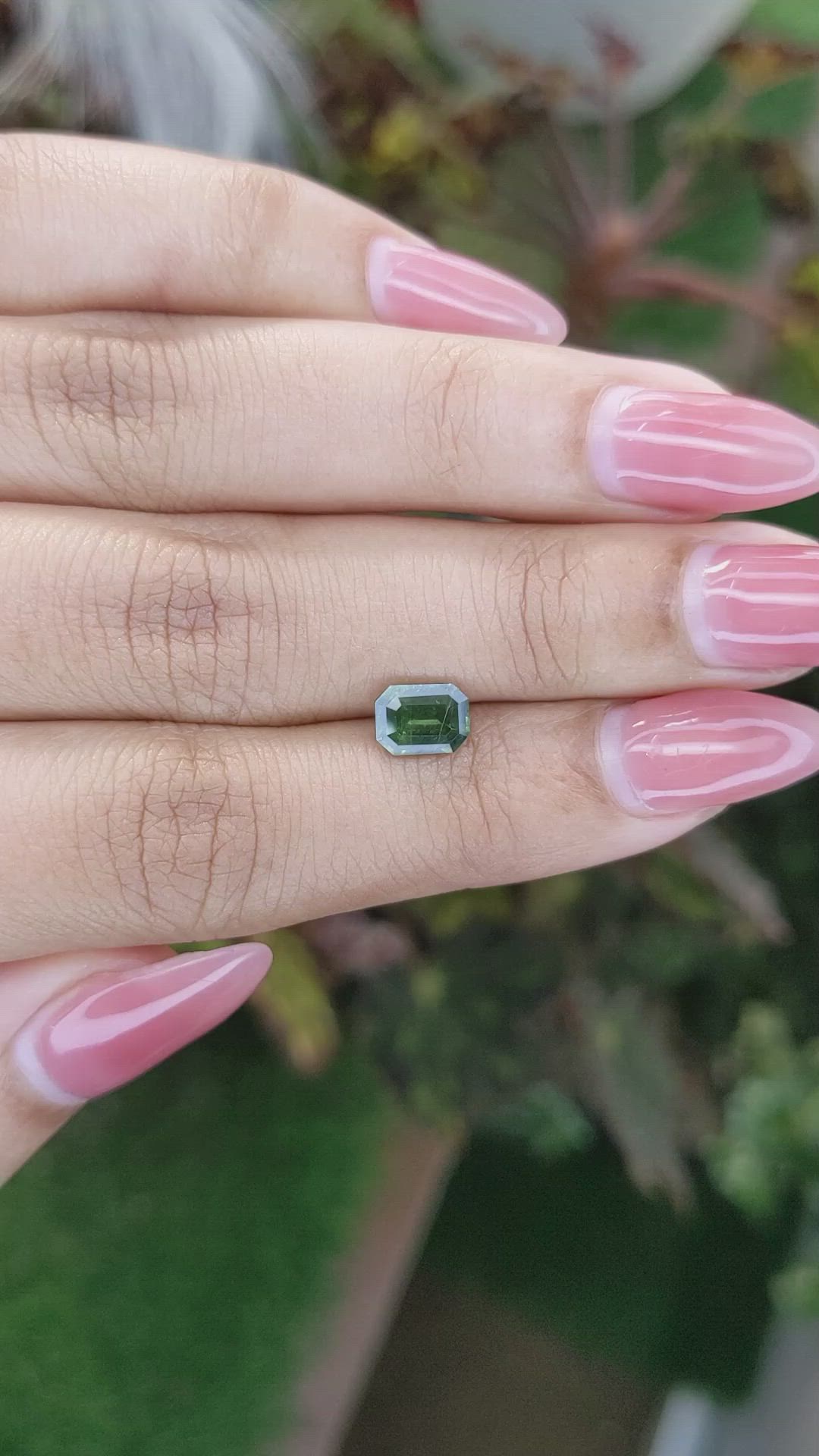 1.31 Ct. Yellowish Green Sapphire from Madagascar Size Video