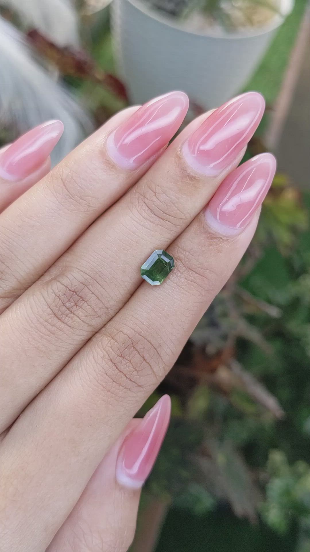 1.31 Ct. Yellowish Green Sapphire from Madagascar Size Video