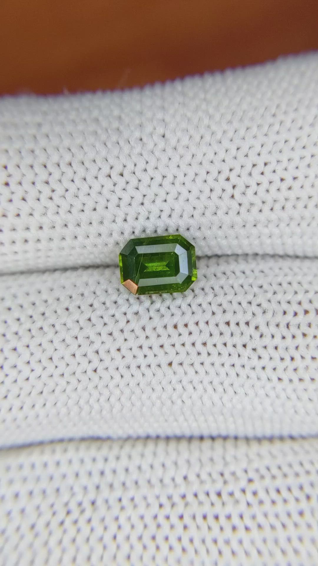 1.31 Ct. Yellowish Green Sapphire from Madagascar Size Video