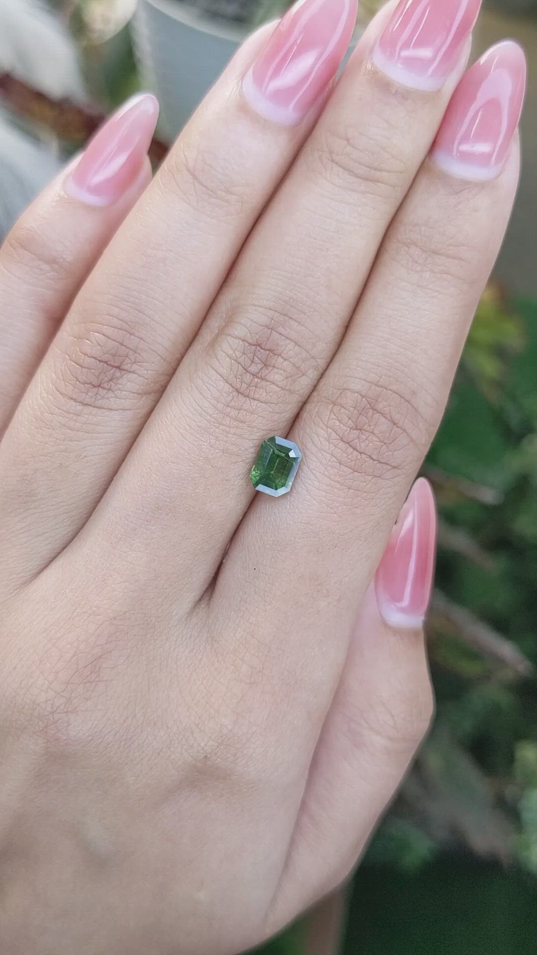 1.31 Ct. Yellowish Green Sapphire from Madagascar Size Video
