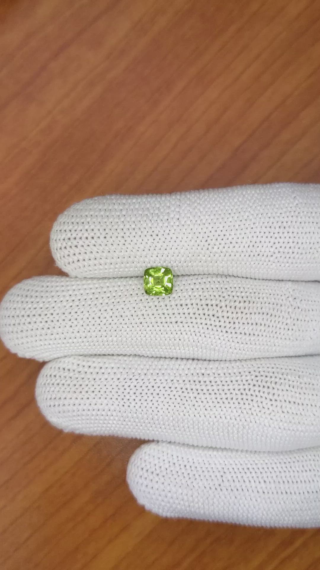 0.89 Ct. Yellowish Green Sapphire from Madagascar Size Video